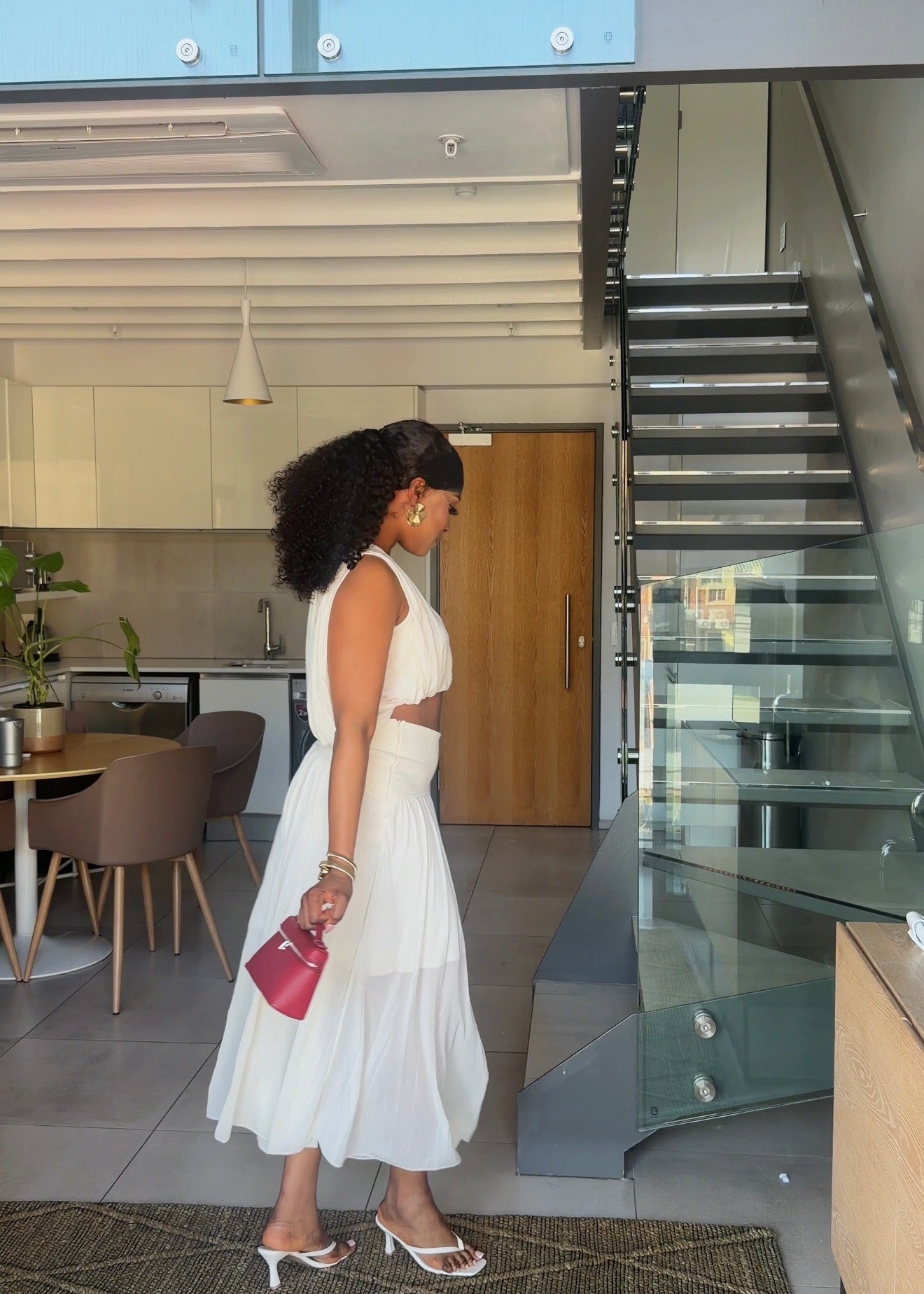Eliana Ivory Two-Piece Maxi Set