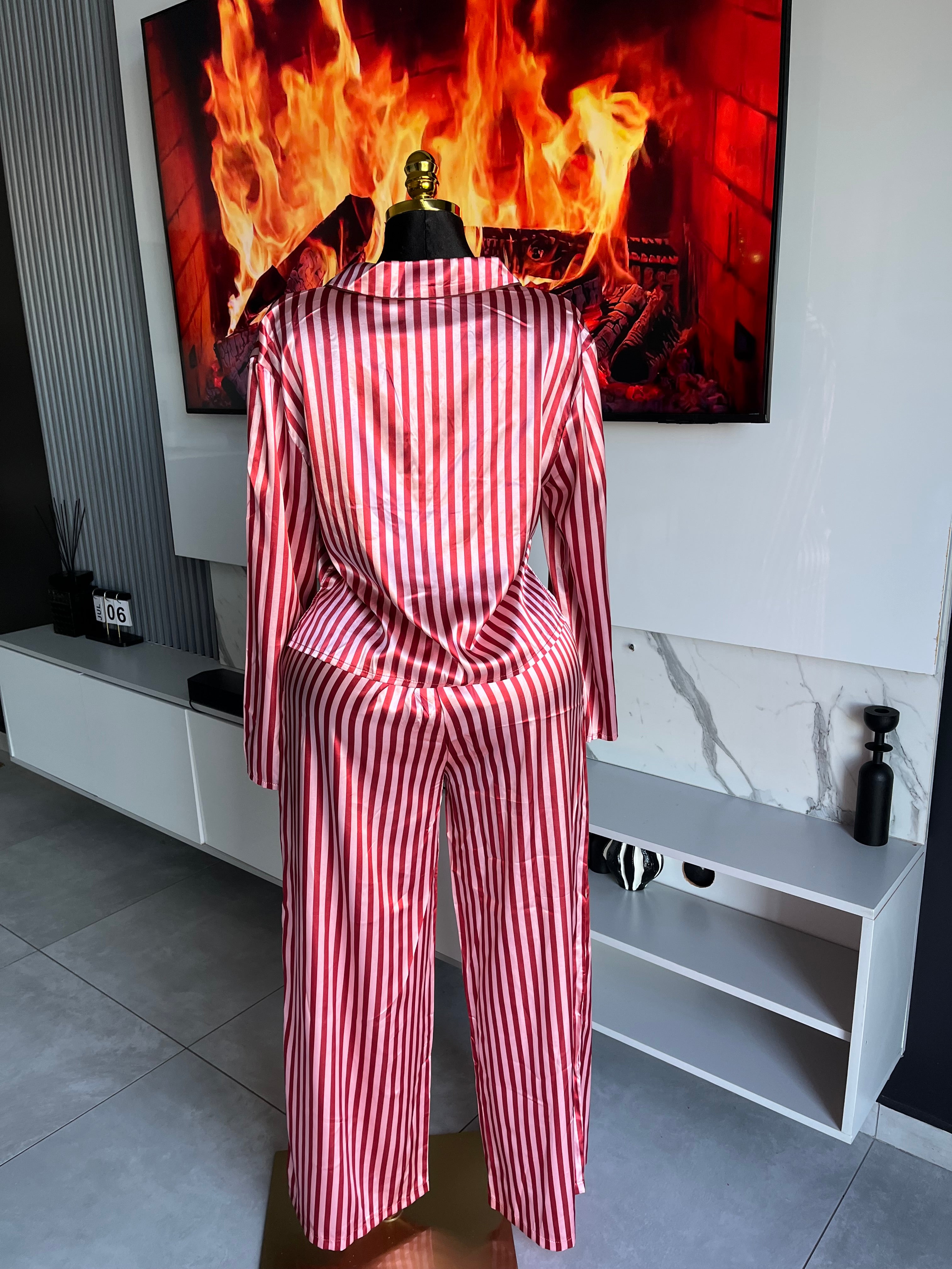 Maribel Striped Lounge Two-Piece Set