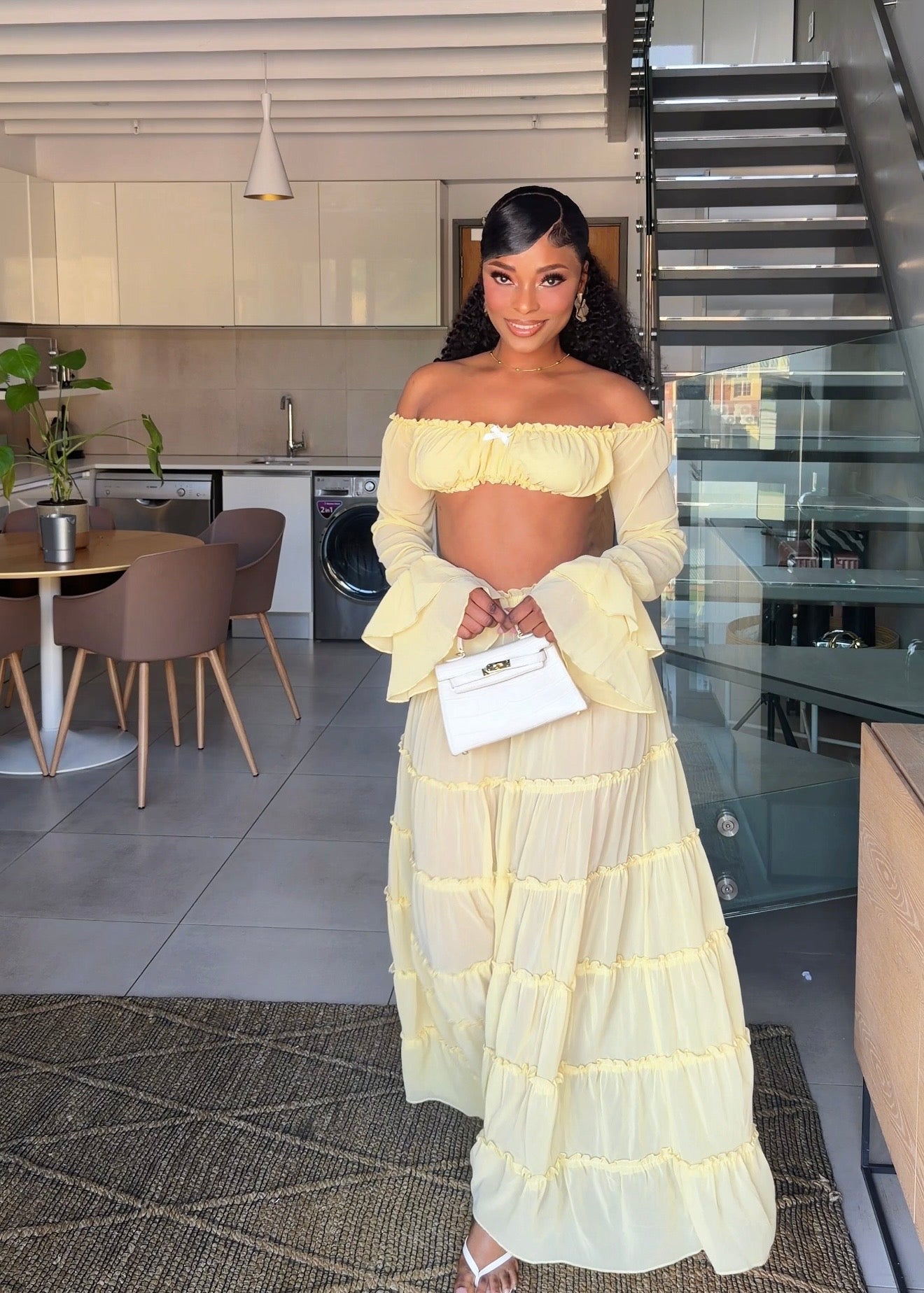 Isla Ivory Two-Piece Maxi Set