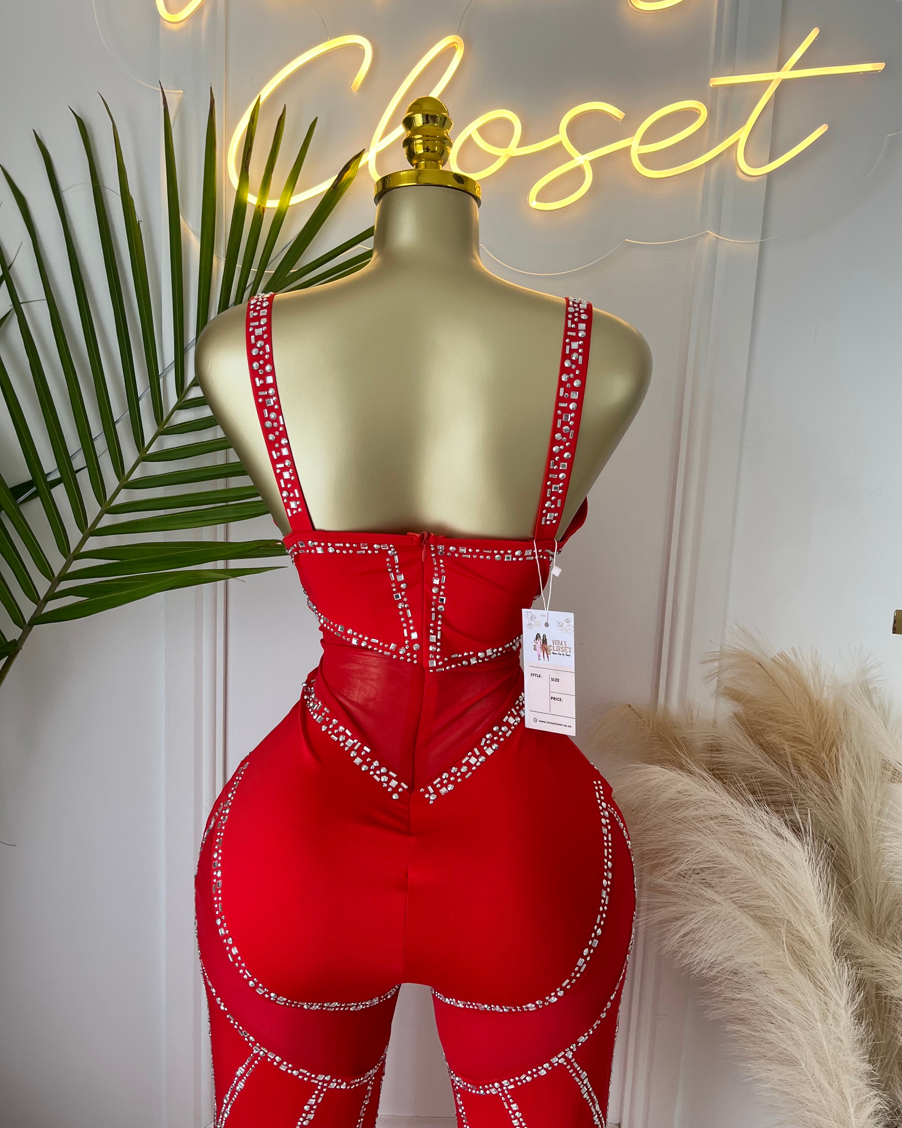 Philly Mesh Rhinestone Jumpsuit