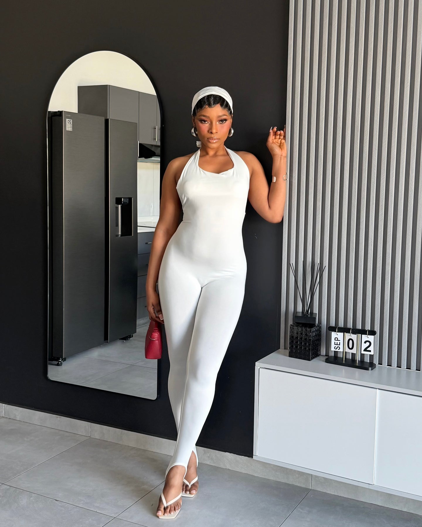 Ophelia Sculpt Jumpsuit White