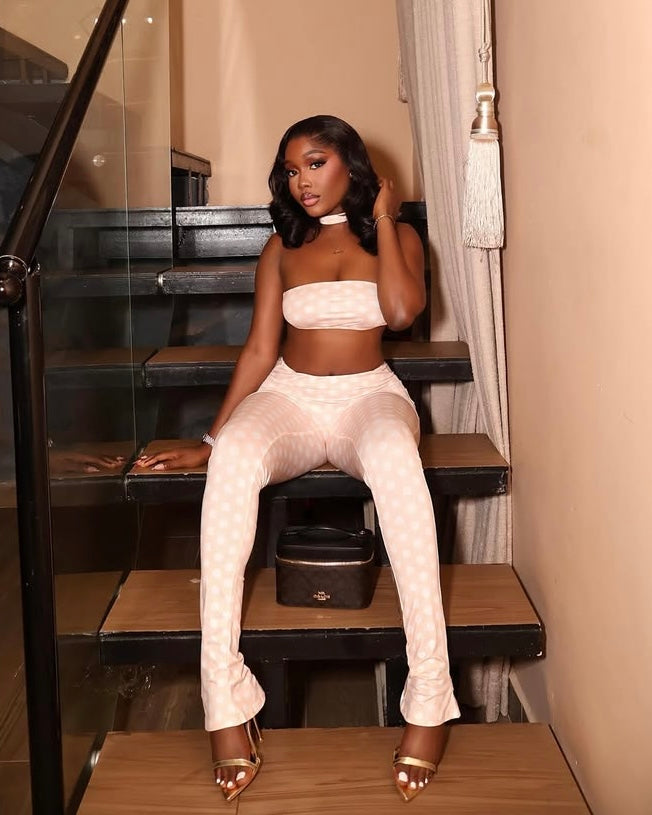 Élodie Polka Dot Two Piece Pant Set
