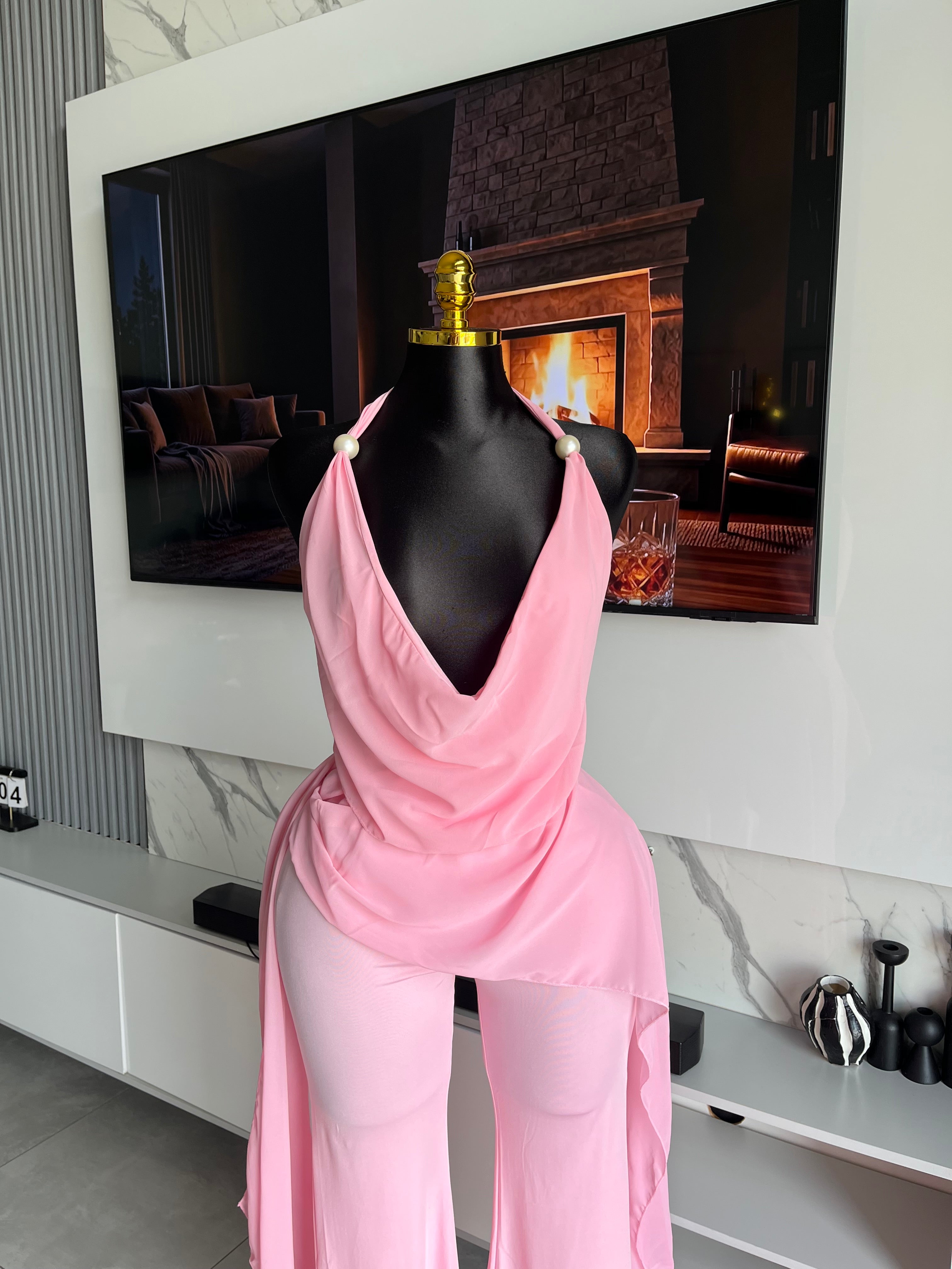 Amy Draped Wide Leg Jumpsuit