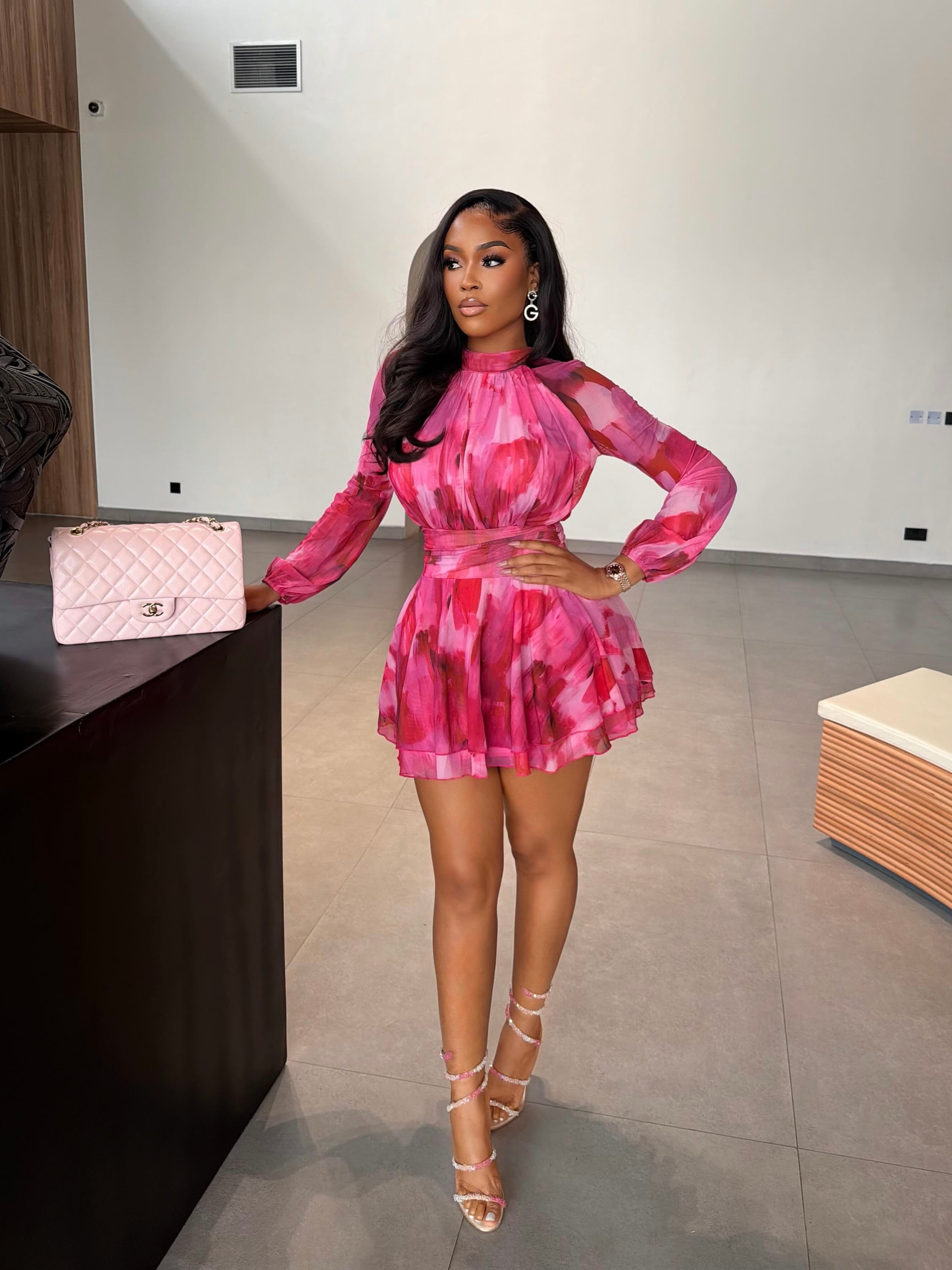 Dahlia Pink Mini Dress