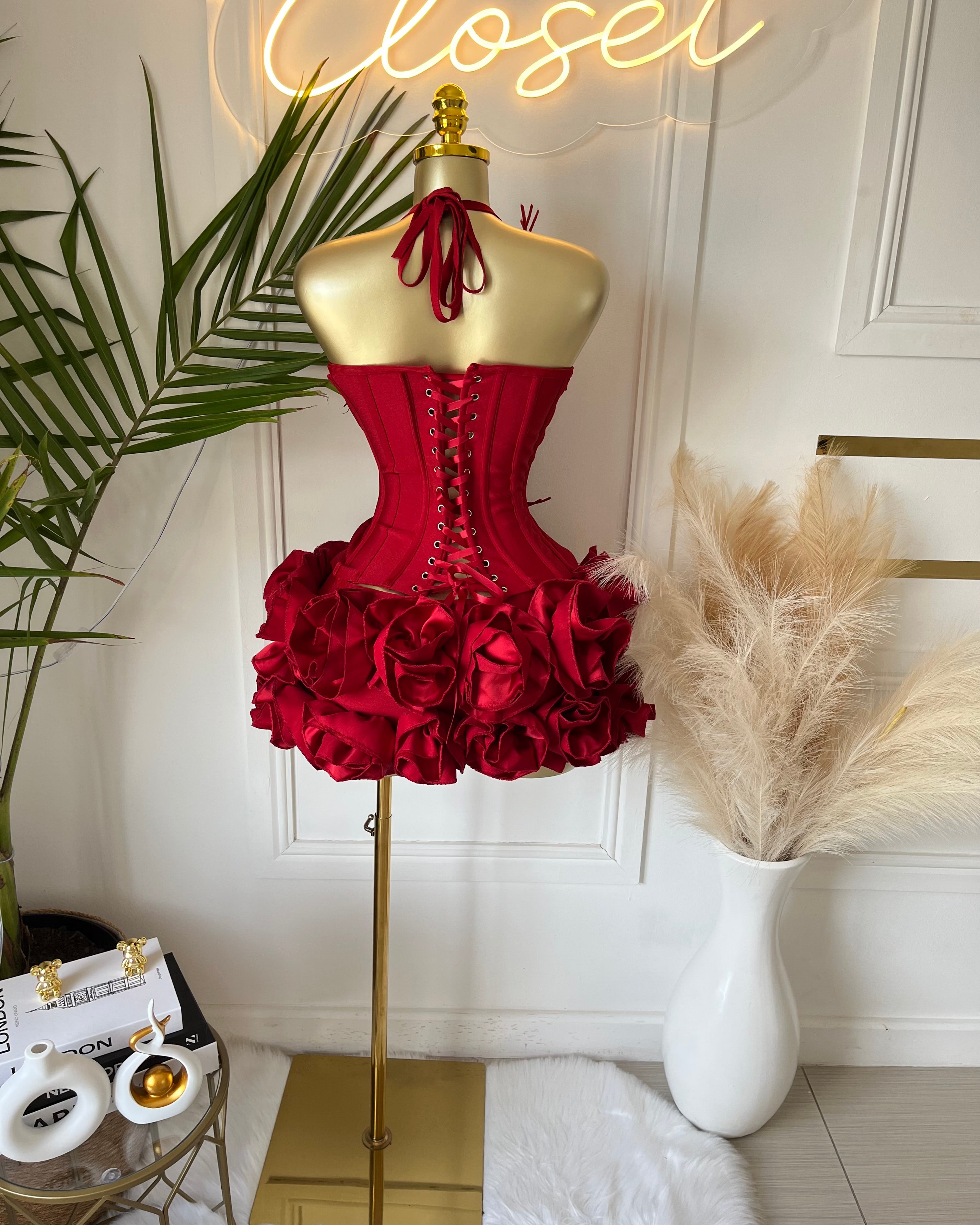 Valentina Petal Corset Skirt Set