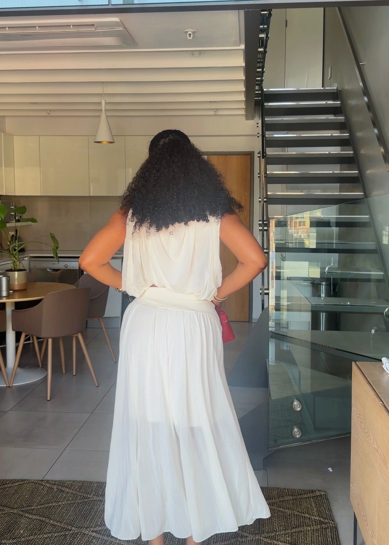 Eliana Ivory Two-Piece Maxi Set
