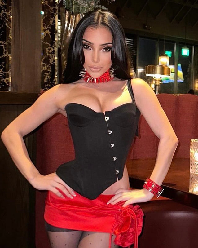 Luciana Black Corset Top