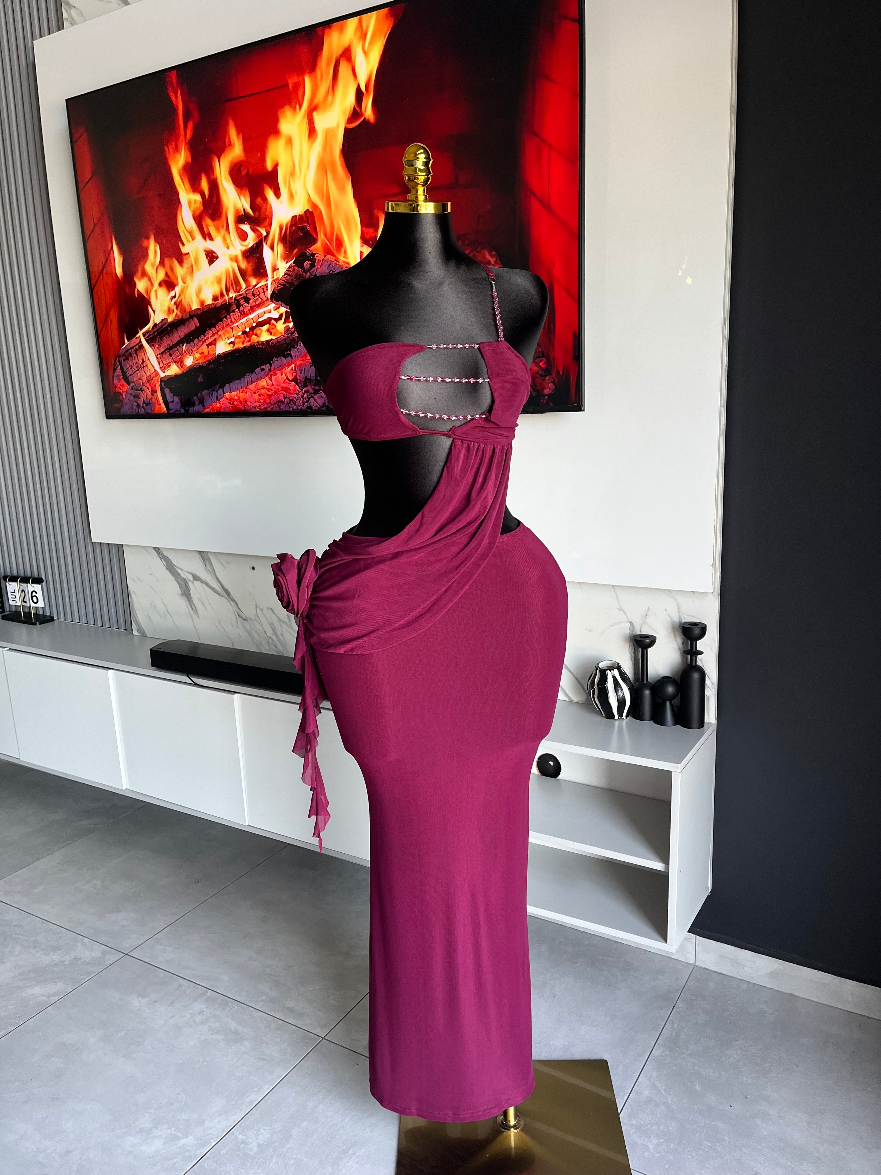 Soliel Draped Maxi Dress