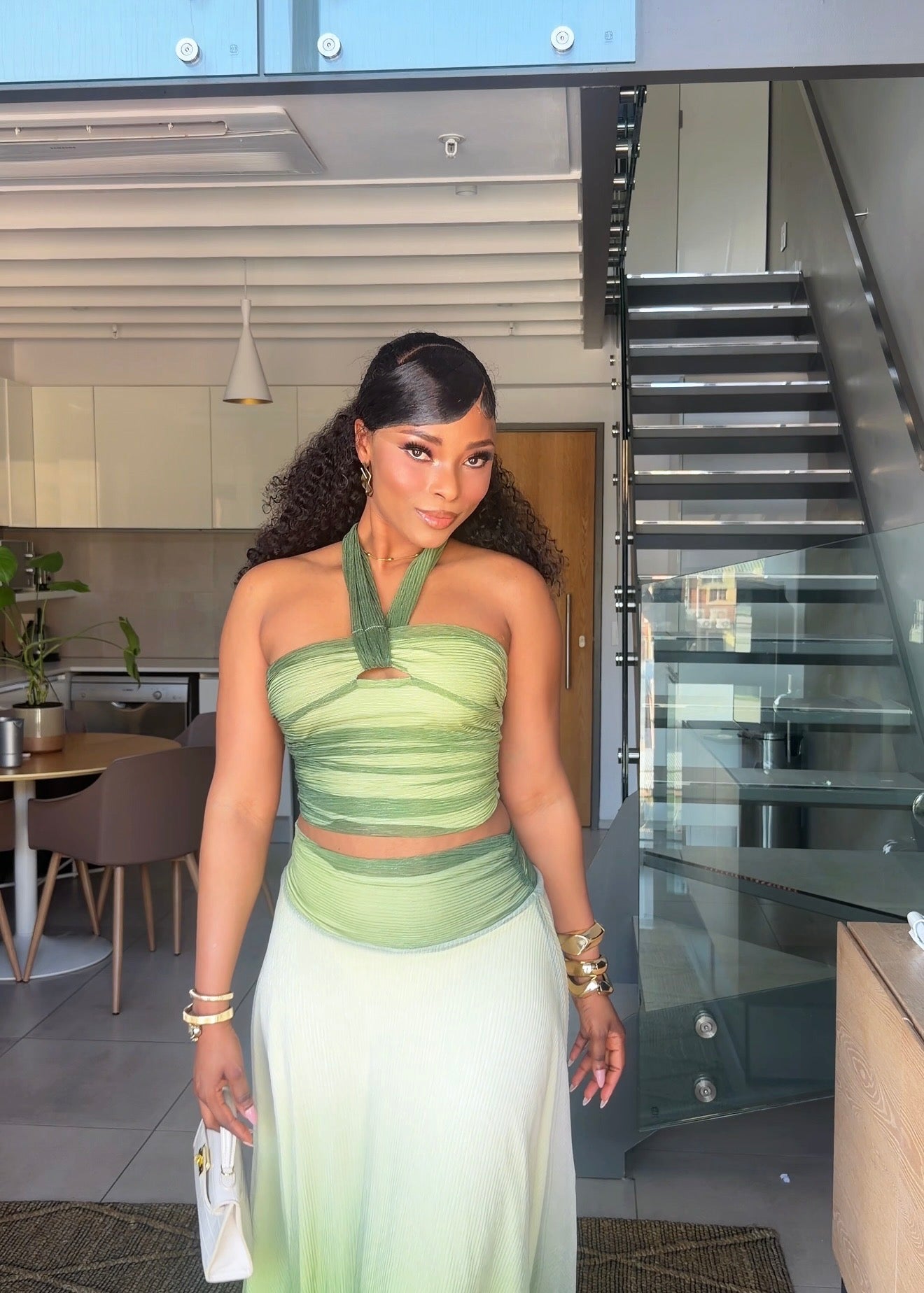 Marisol Ivory Two-Piece Maxi Set