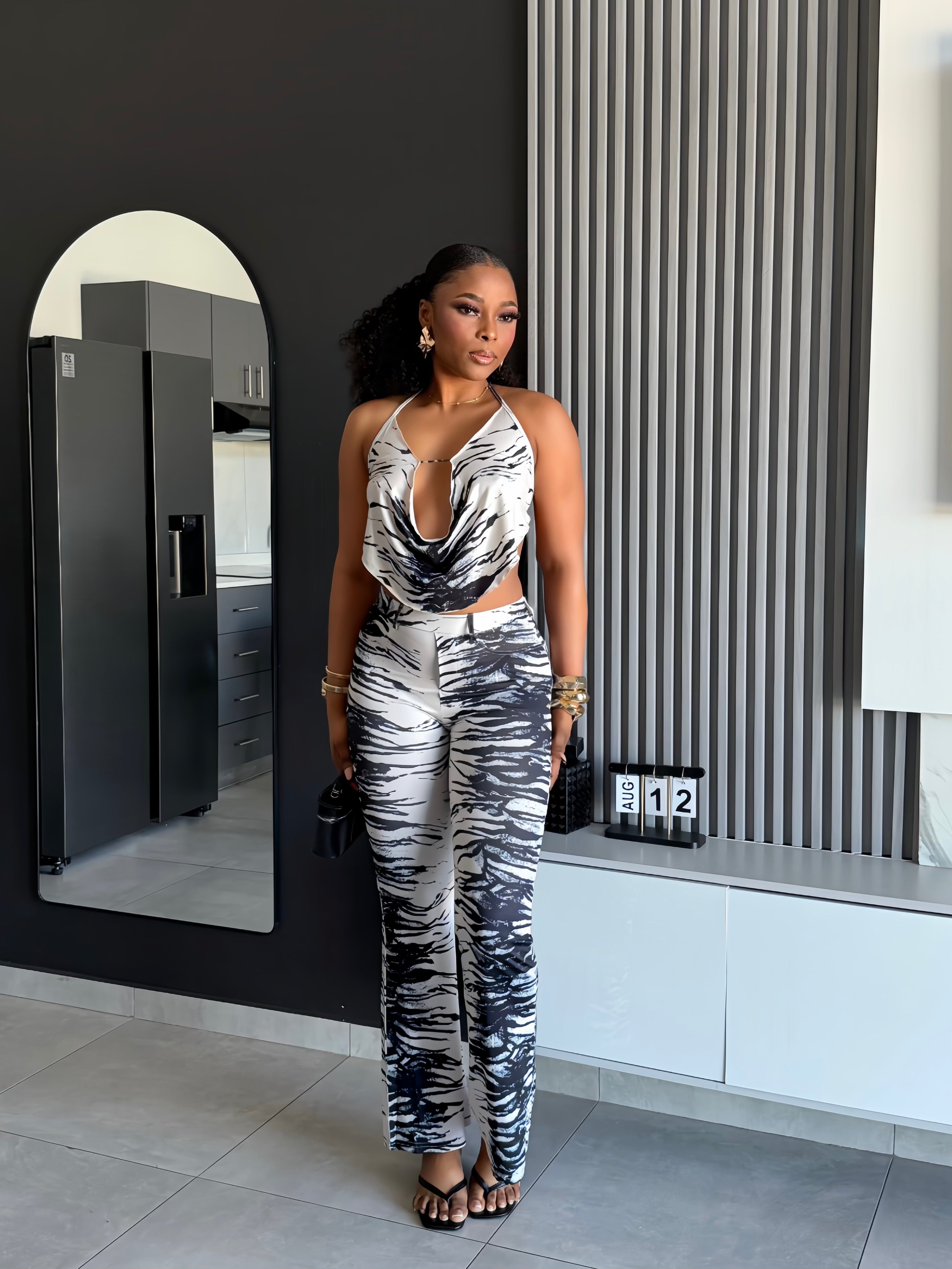 Maui Marble Print Pant Set