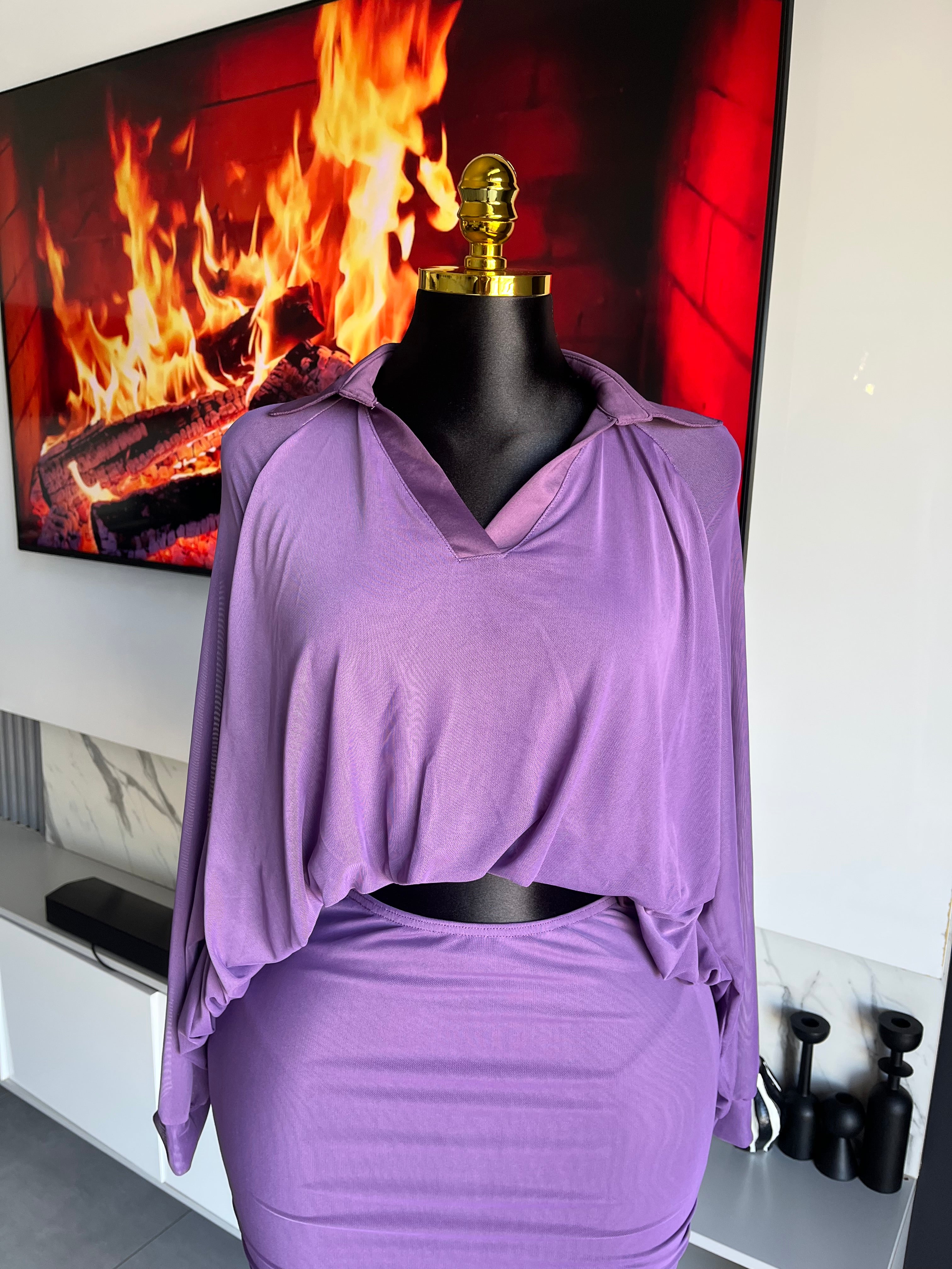 Femme Drape Mini Skirt Set