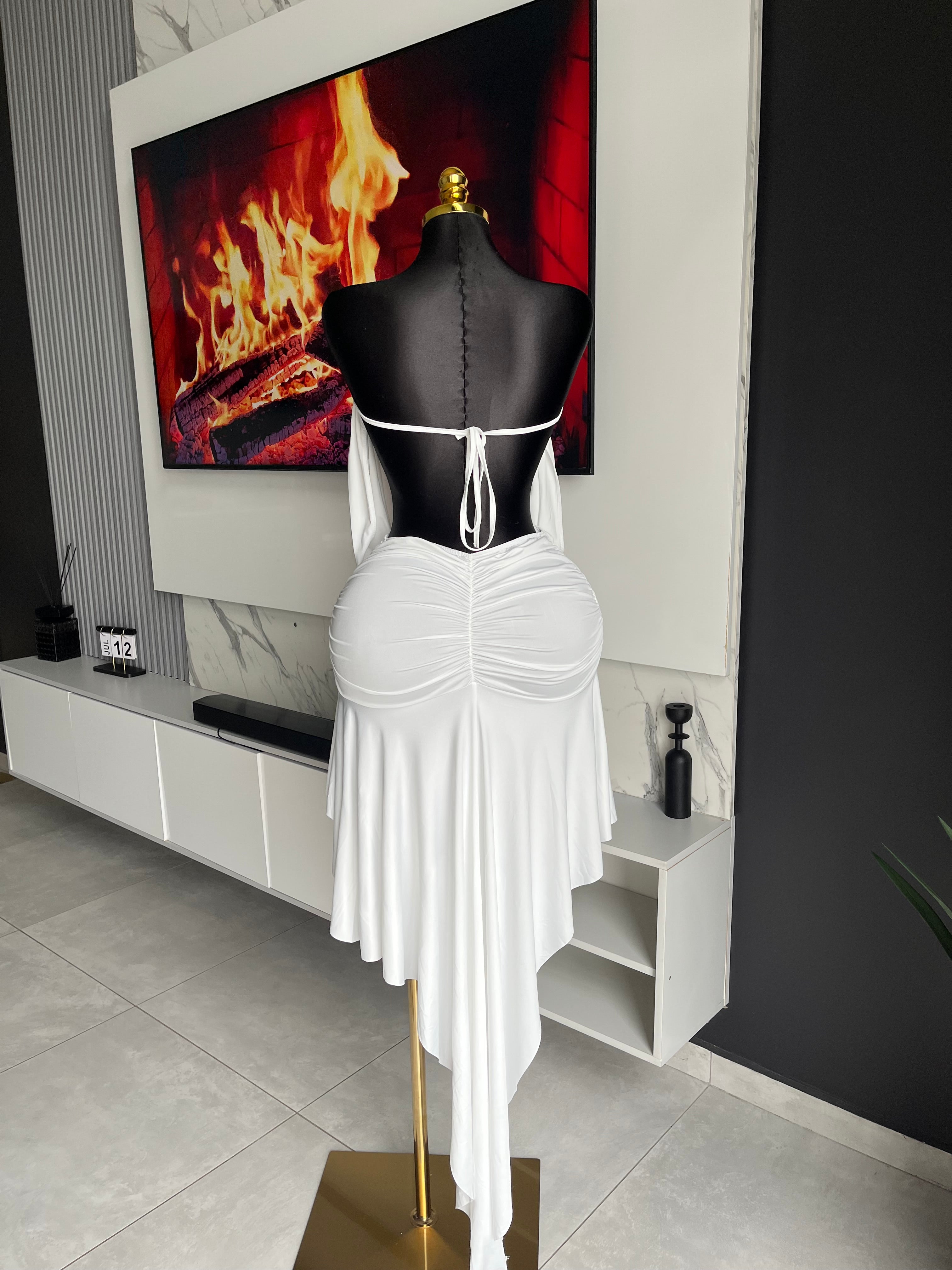Zola Draped High-Low Maxi Dress