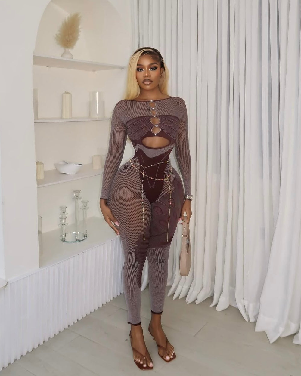 Night Out Mesh Jumpsuit