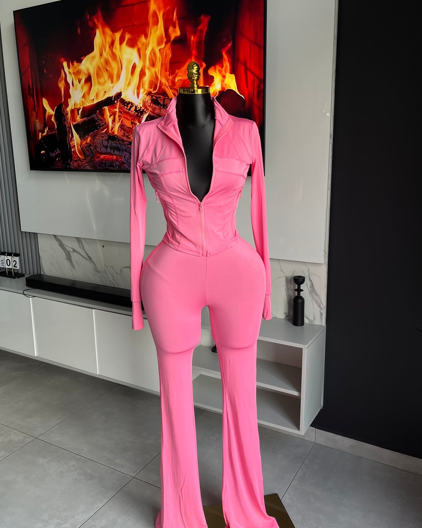 Nova Zip-Up Flare Pant Set