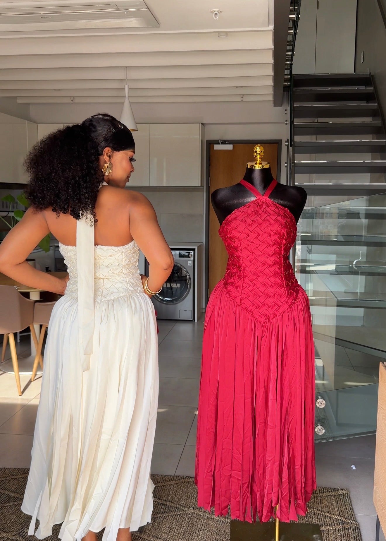Amara Woven Halter Maxi Dress