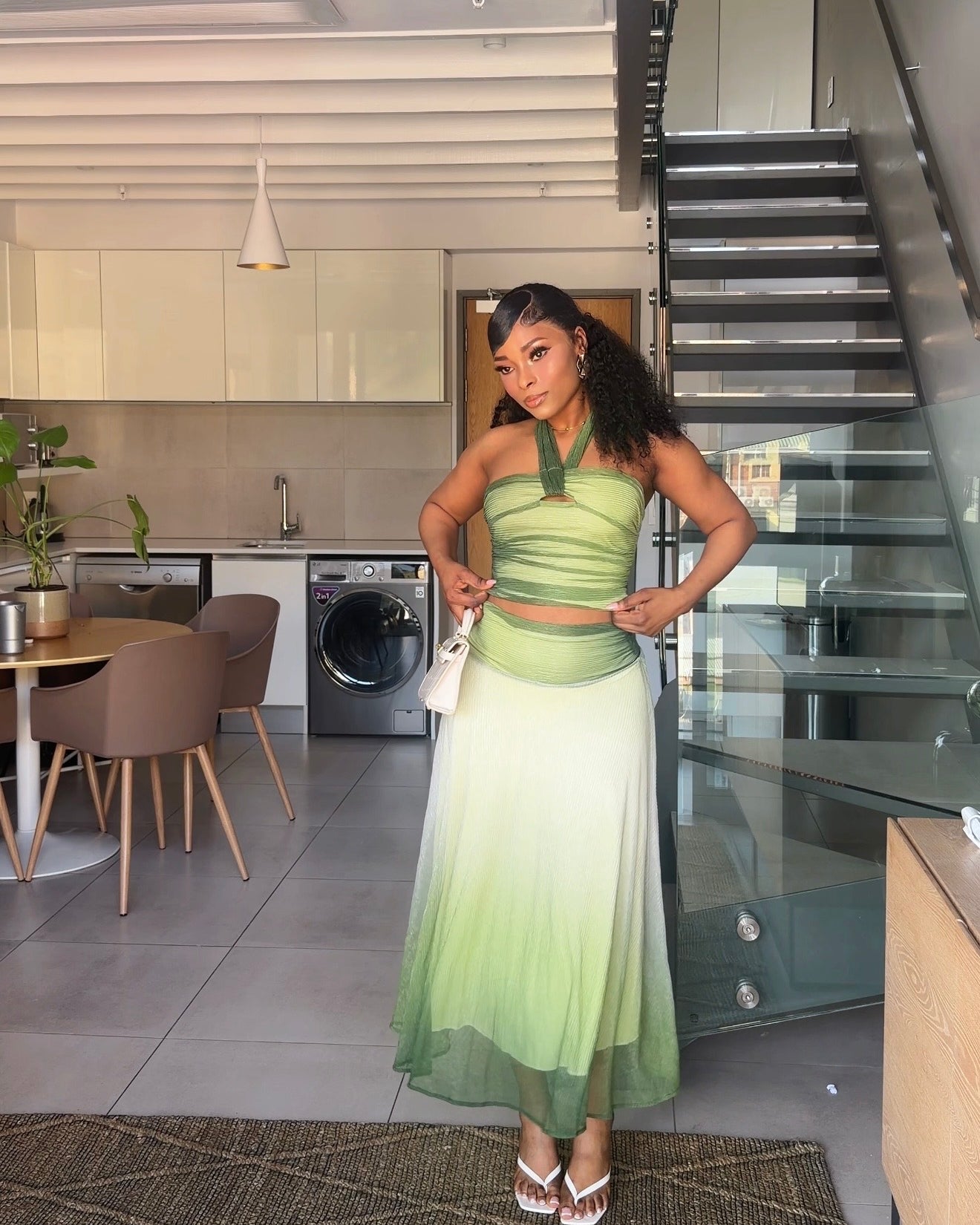 Marisol Ivory Two-Piece Maxi Set