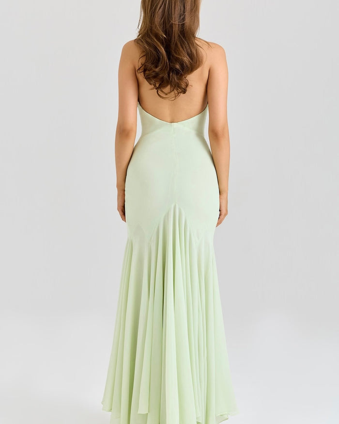 Tesaria Halter Maxi Dress