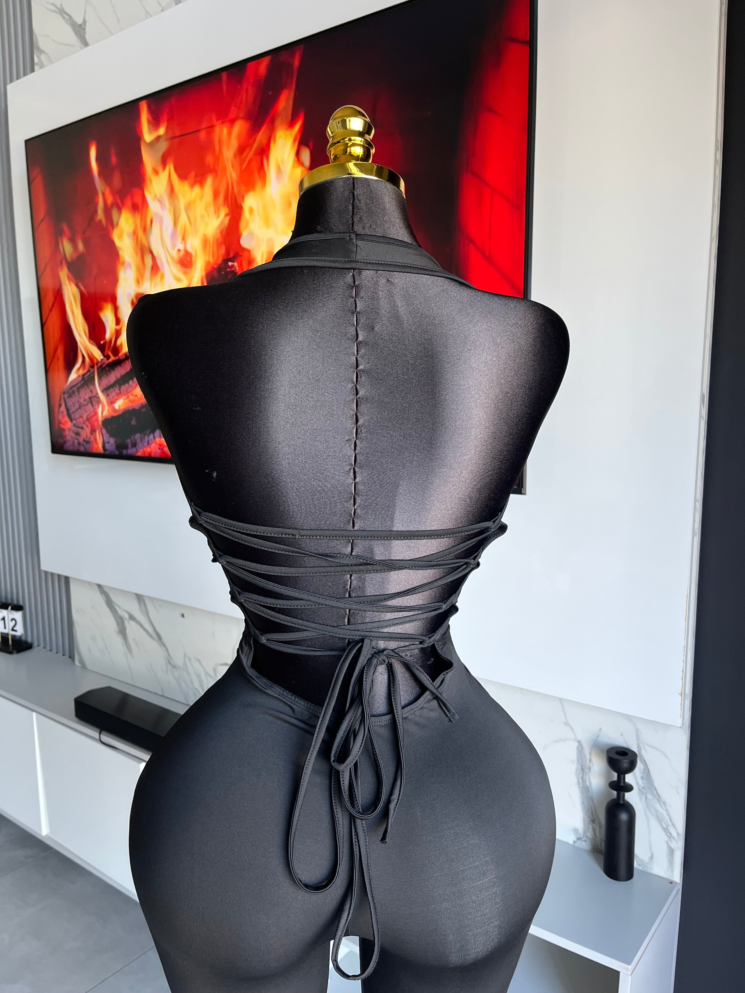 Richie Lace-Up Capri Jumpsuit