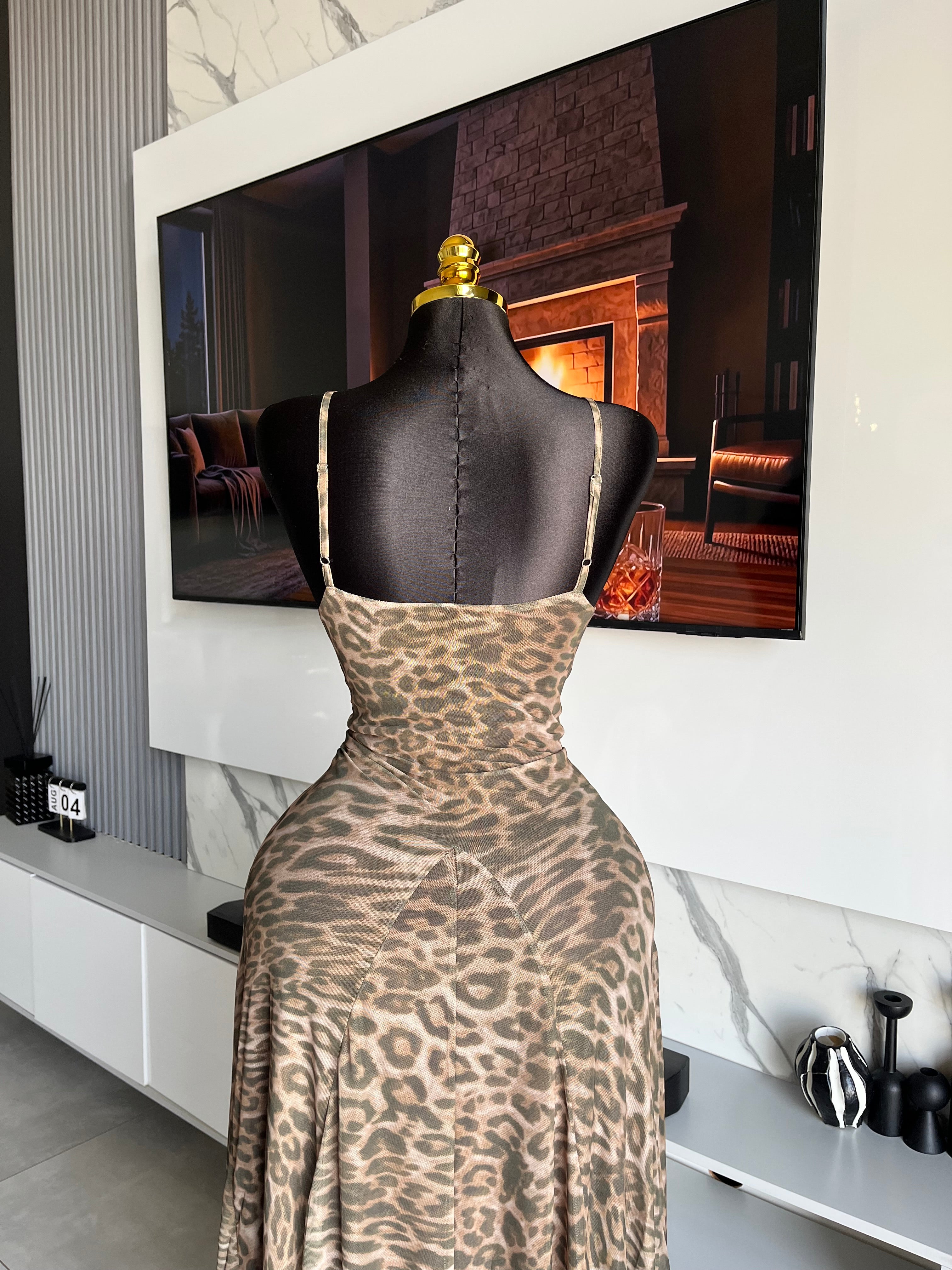 Sunray Leopard Print Maxi Dress
