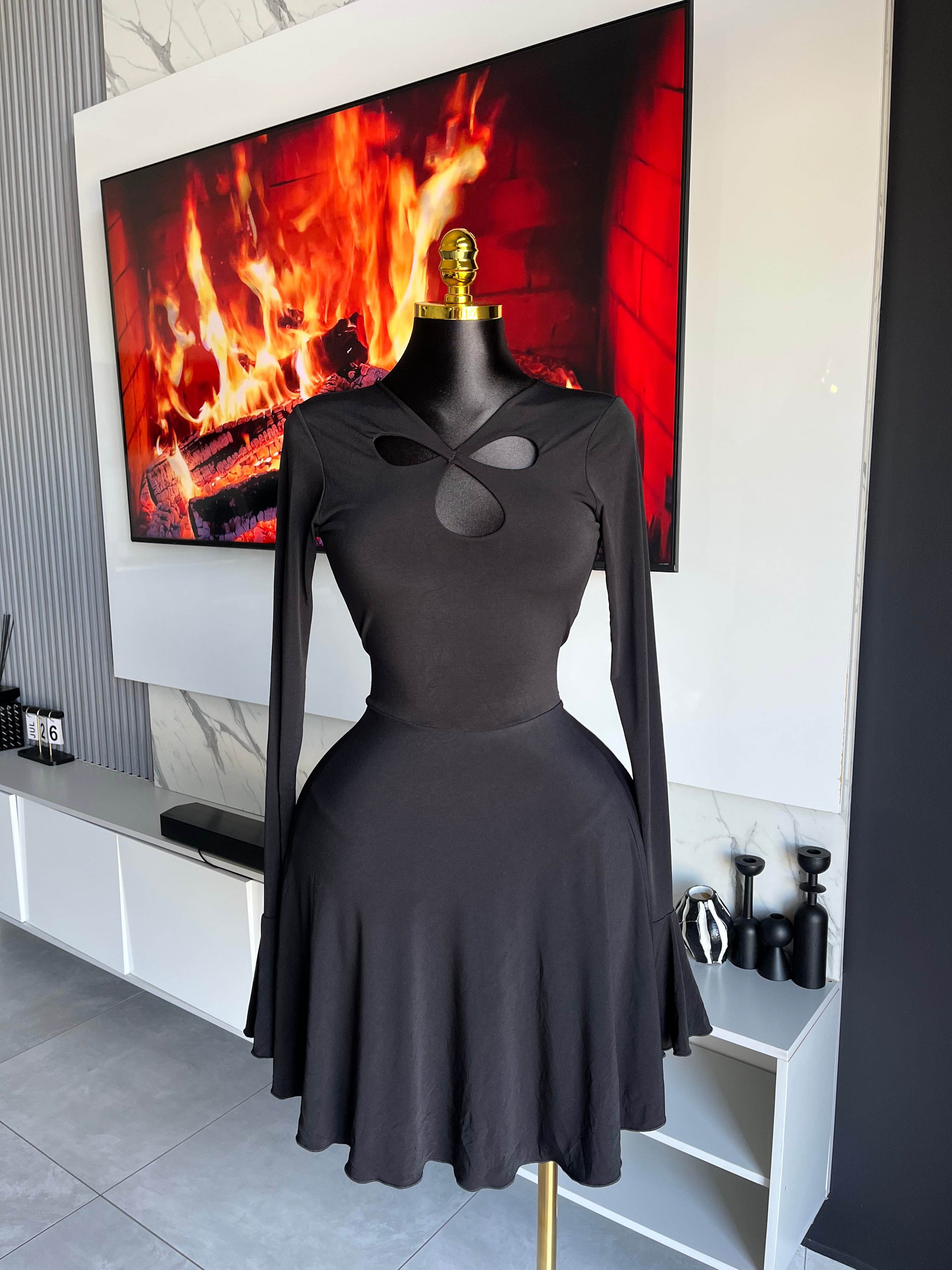 Grace Black Mini Dress