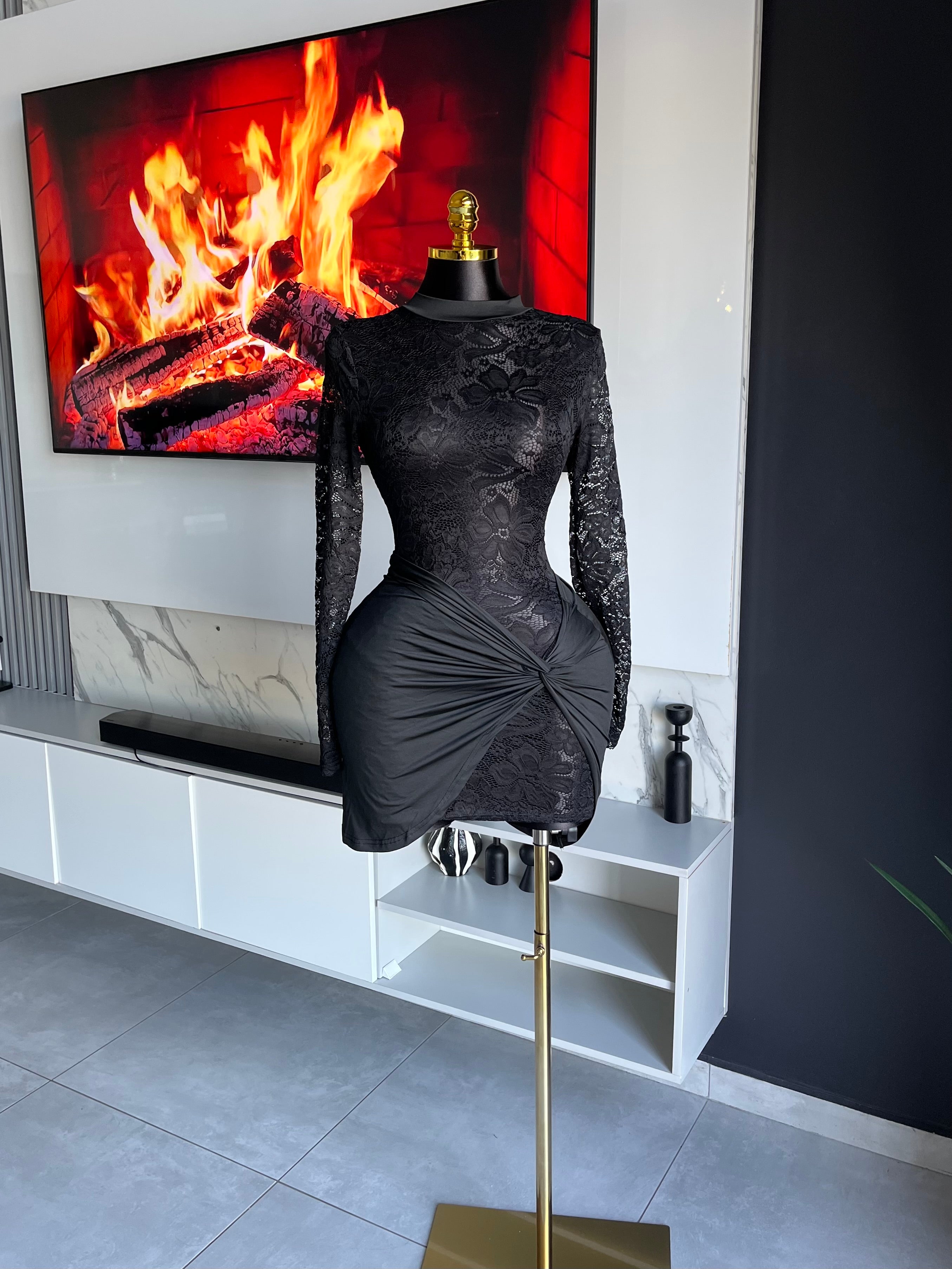 Bee Lacy Lace Bodycon Mini Dress