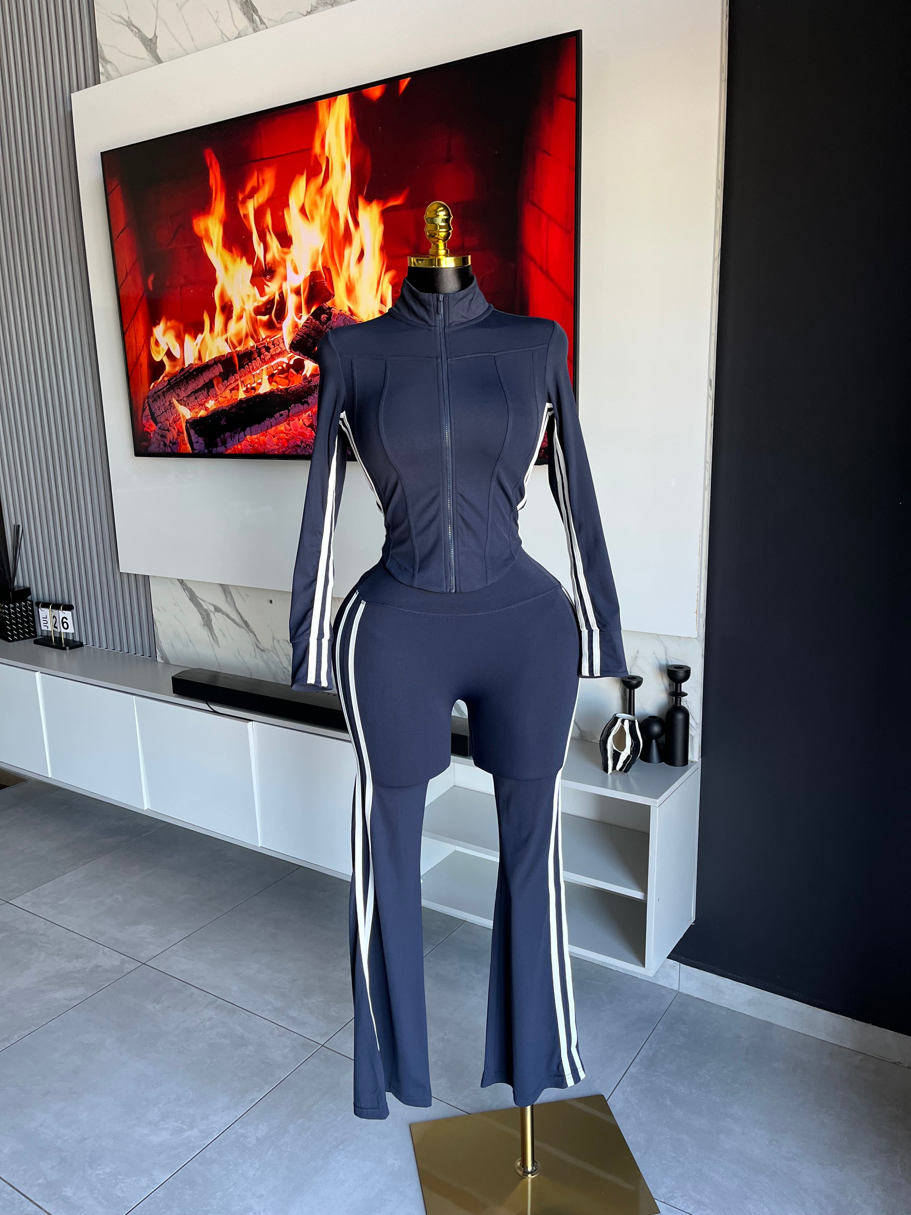 Gone Stripe Track Pant Set