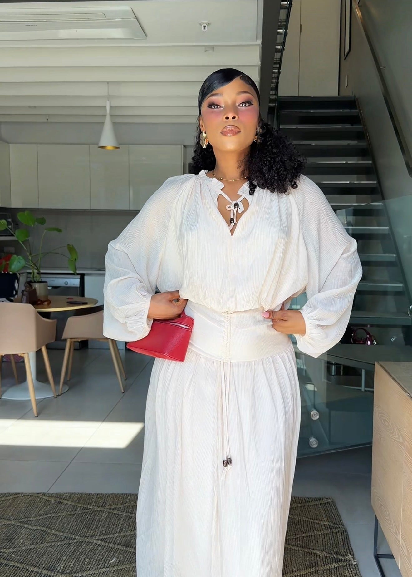 Arielle Cream Two-Piece Maxi Skirt Set