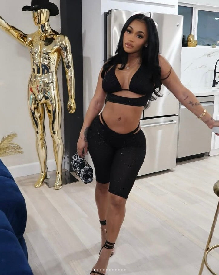 Daniella Cut-Out Sparkle Co-Ord Set