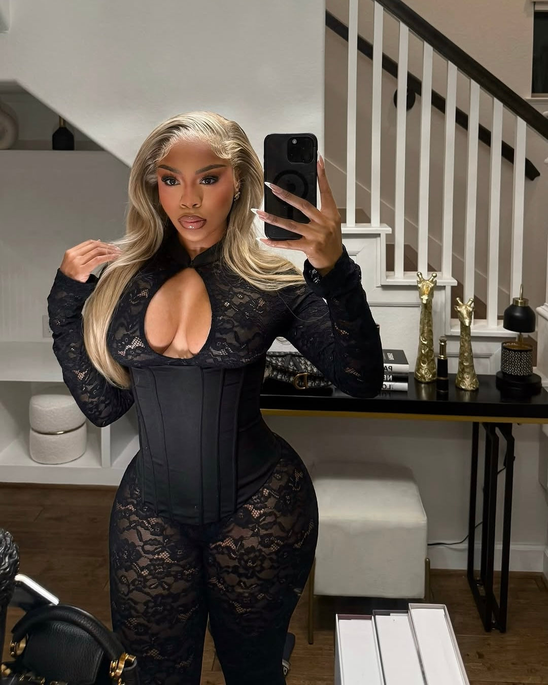 Steph Lace Corset Jumpsuit