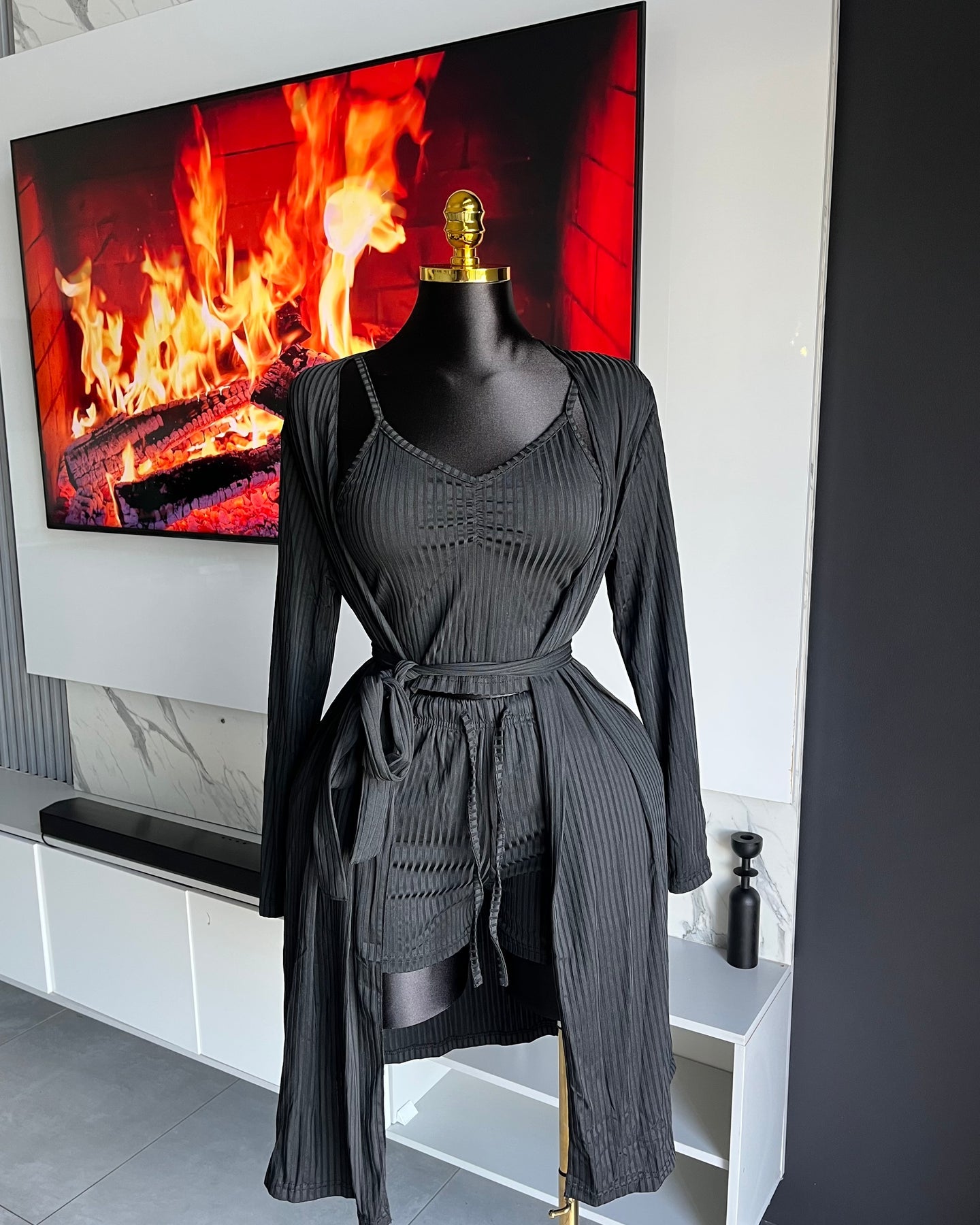 Jesse Ribbed Lounge Three-Piece Set