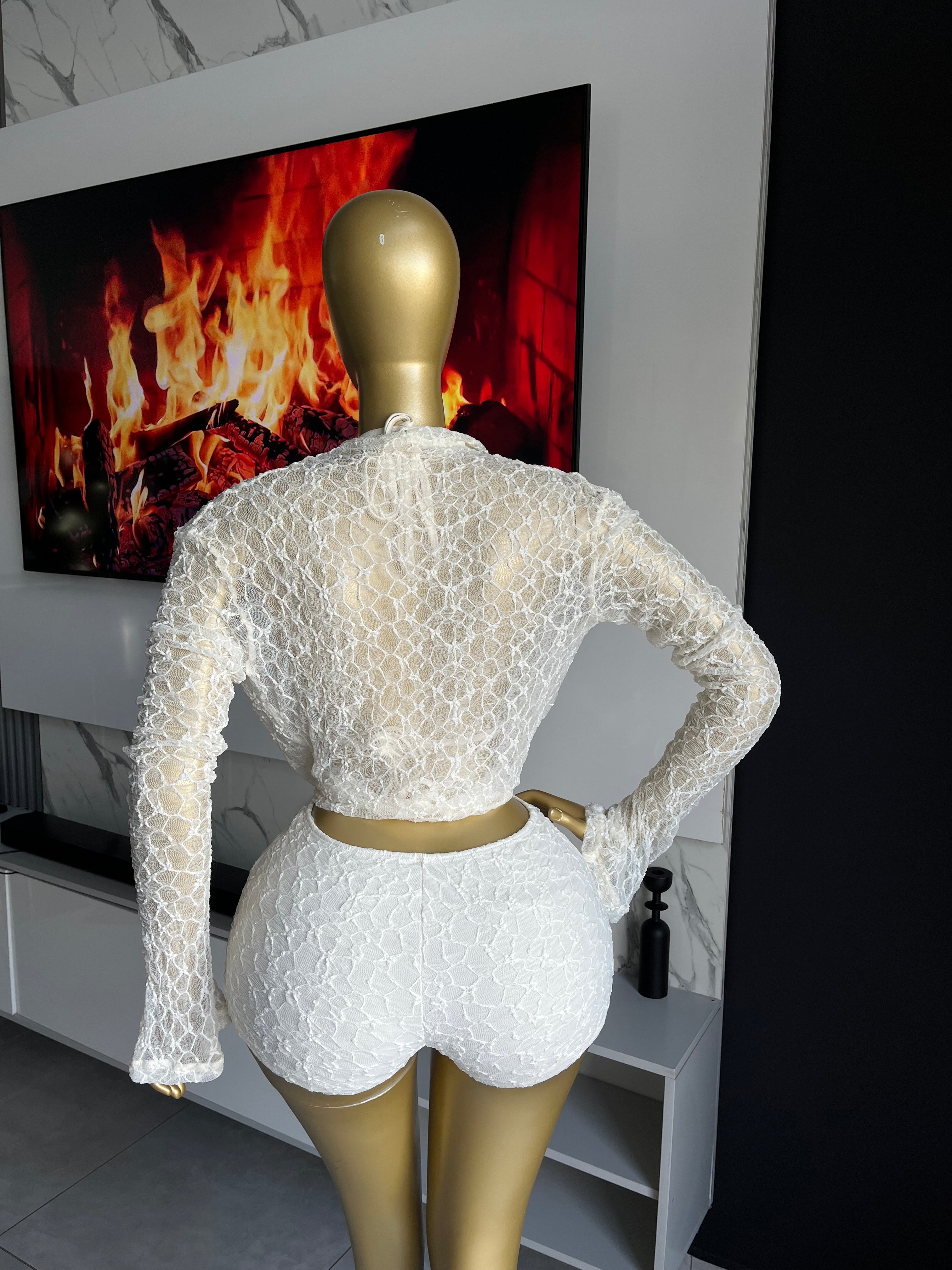 Mina Lace Drape Bodycon Playsuit