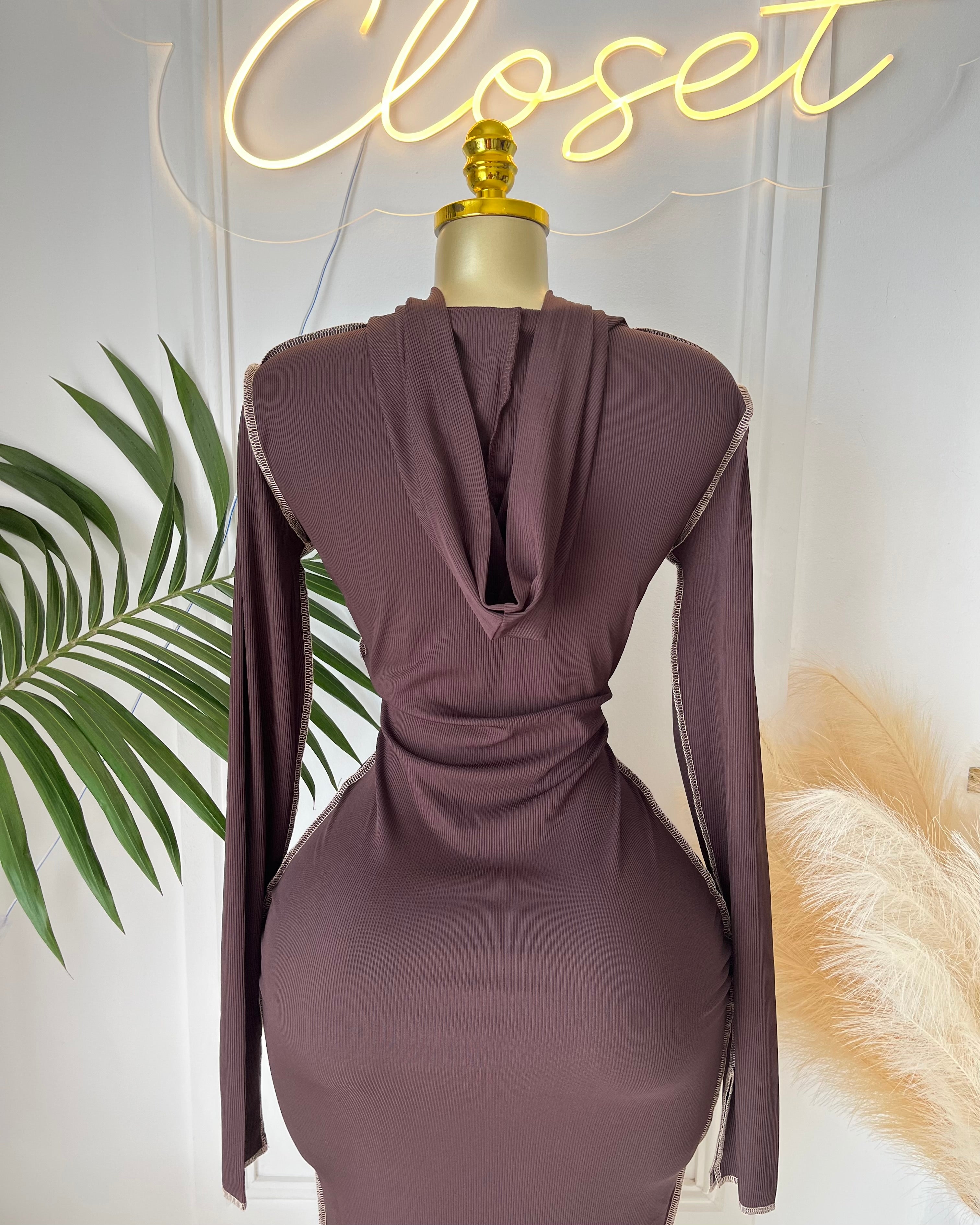 No Drama Hoodie Midi Dress