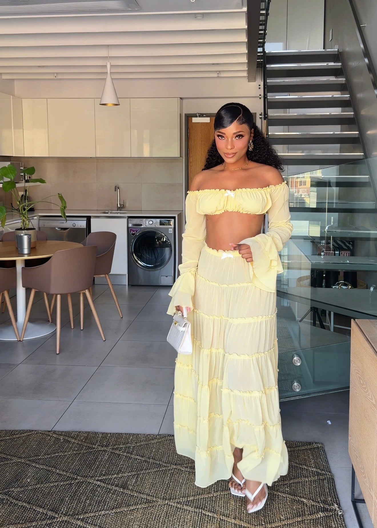 Isla Ivory Two-Piece Maxi Set
