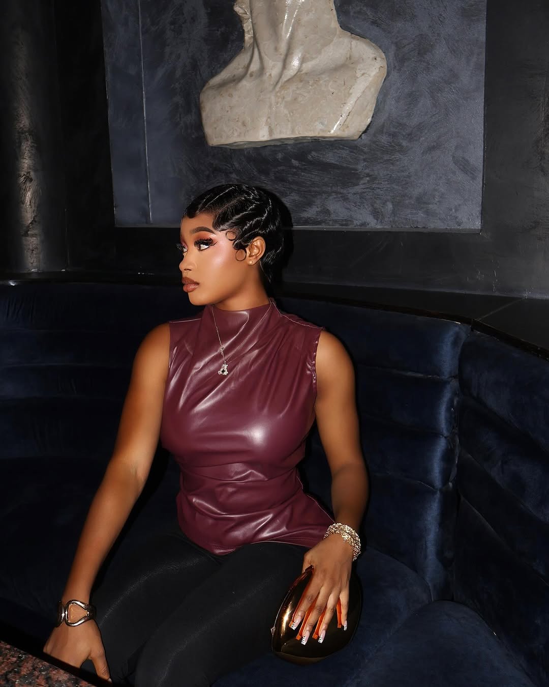 Arielle Faux Leather Top