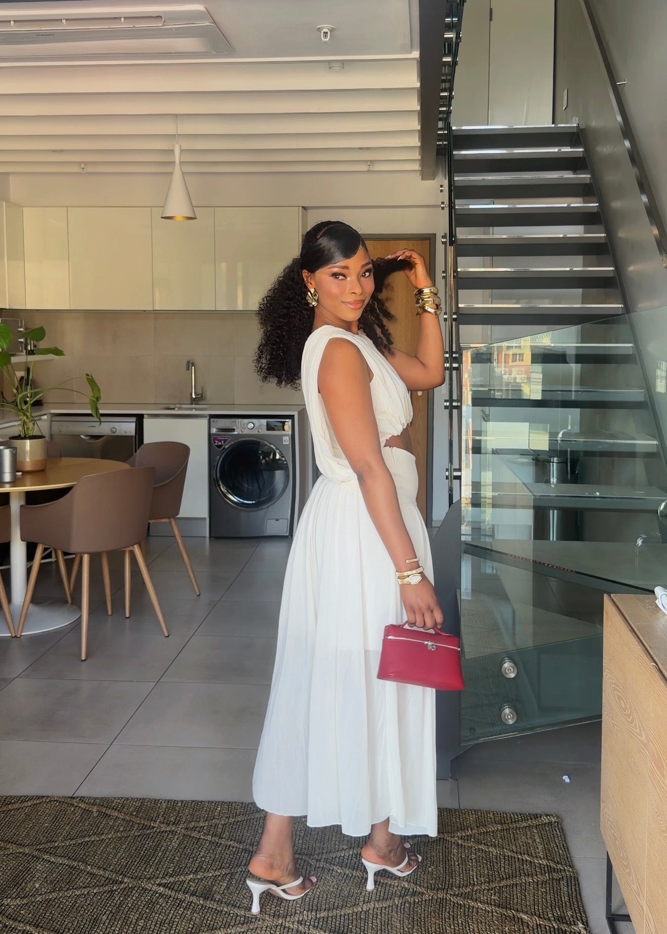 Eliana Ivory Two-Piece Maxi Set