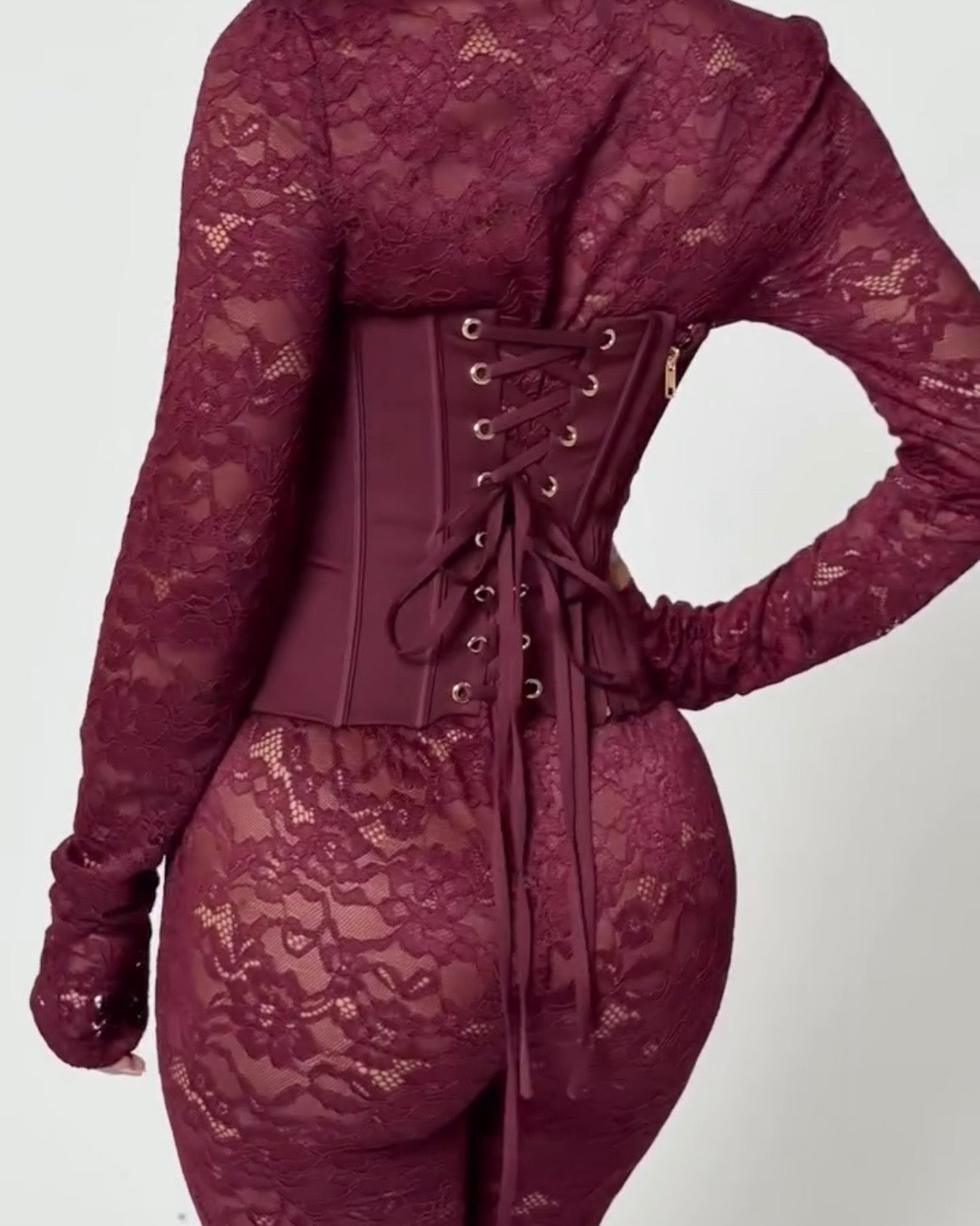 Steph Lace Corset Jumpsuit