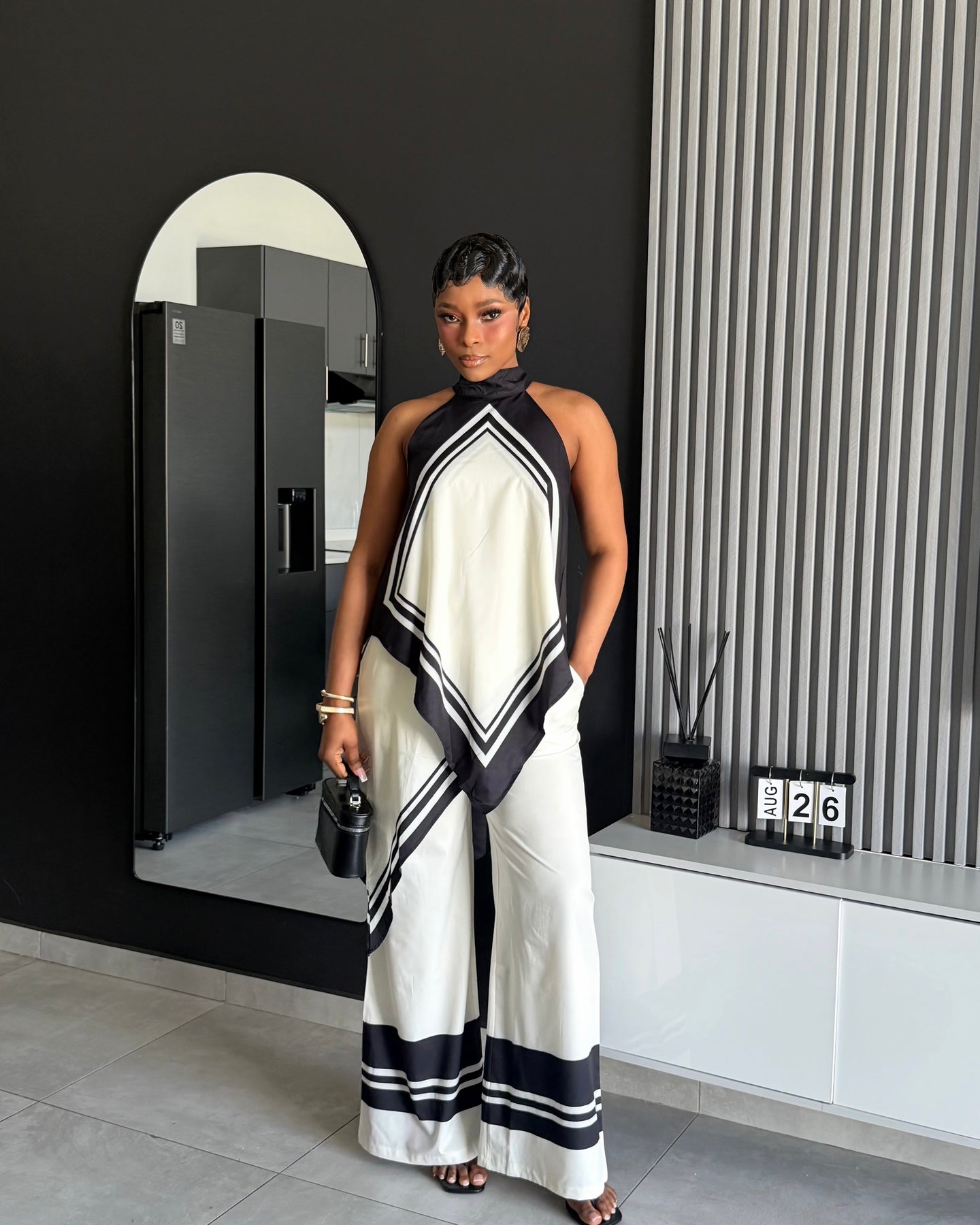 Monique Scarf Halter Pant Set