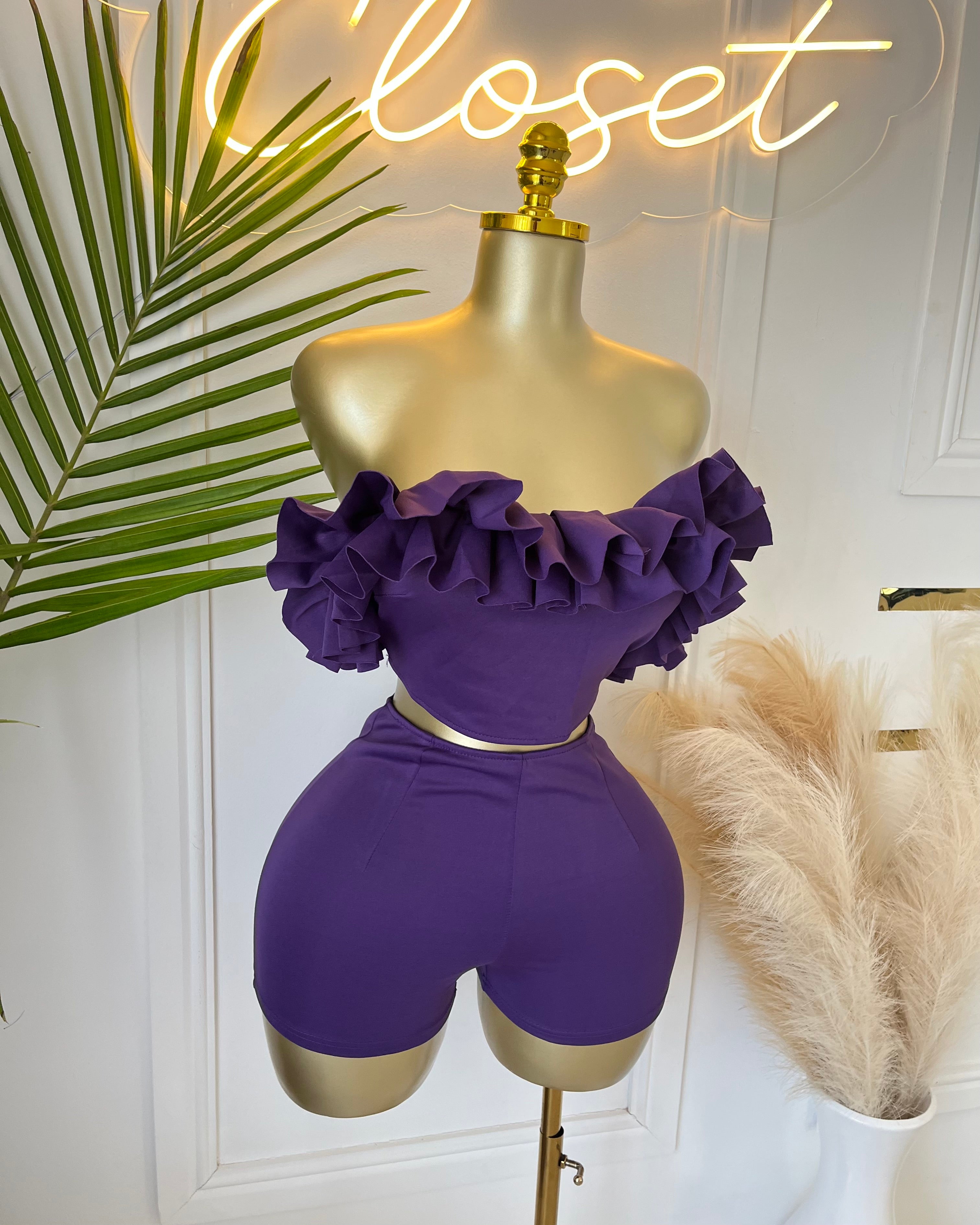 May Ruffle Short Set