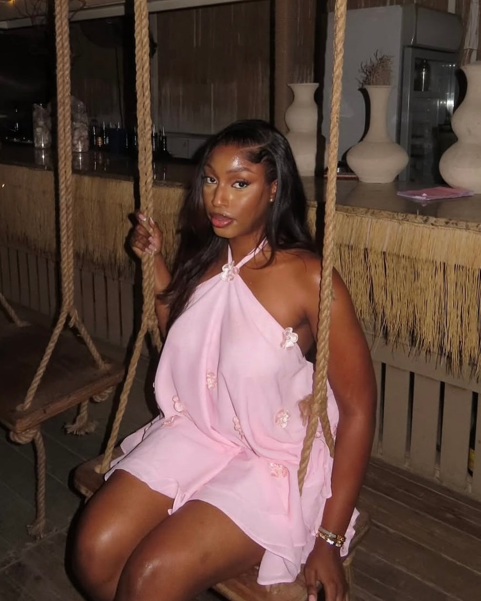 Blossom Halter Mini Dress