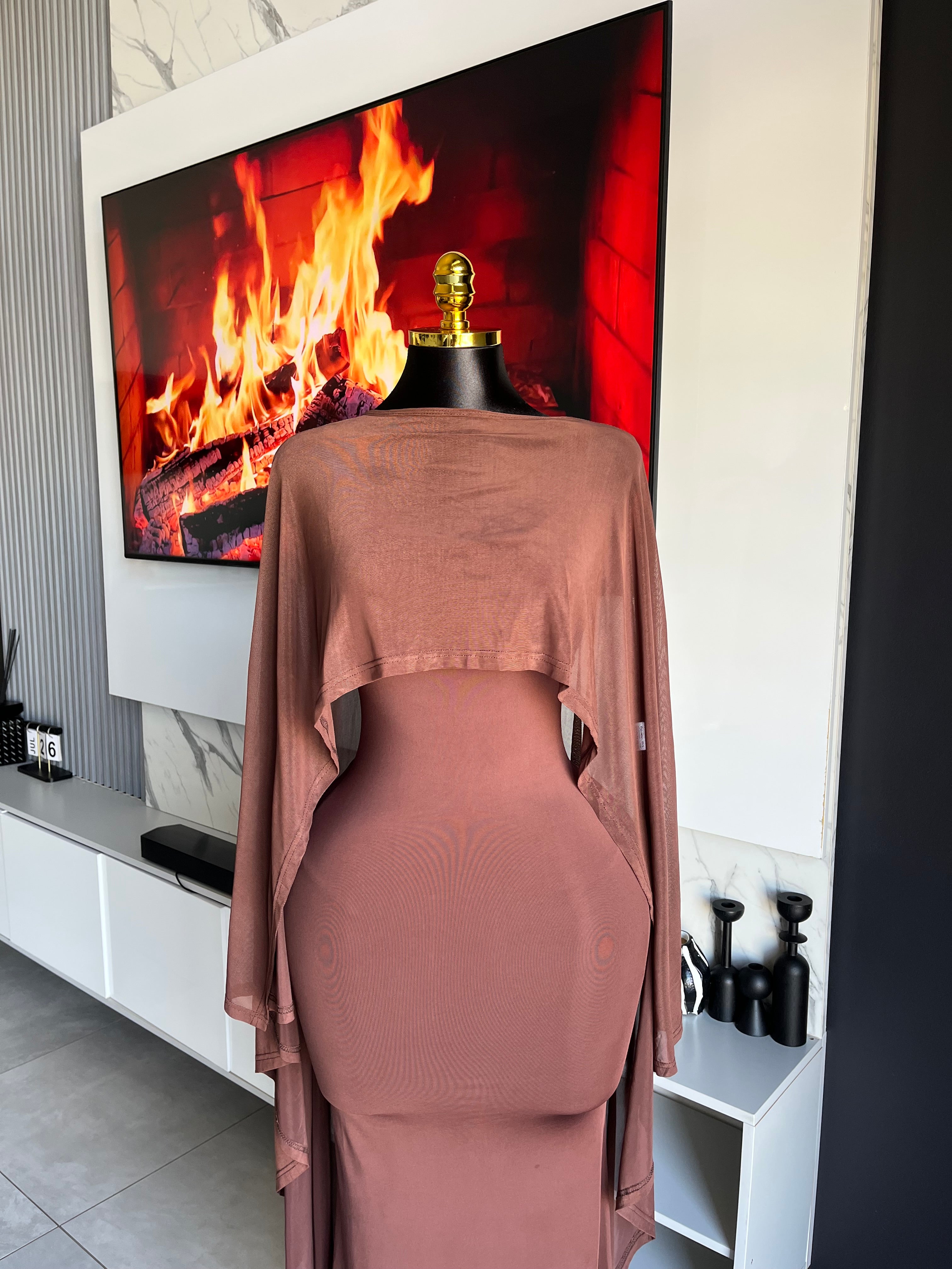 Olivette Cape Maxi Dress
