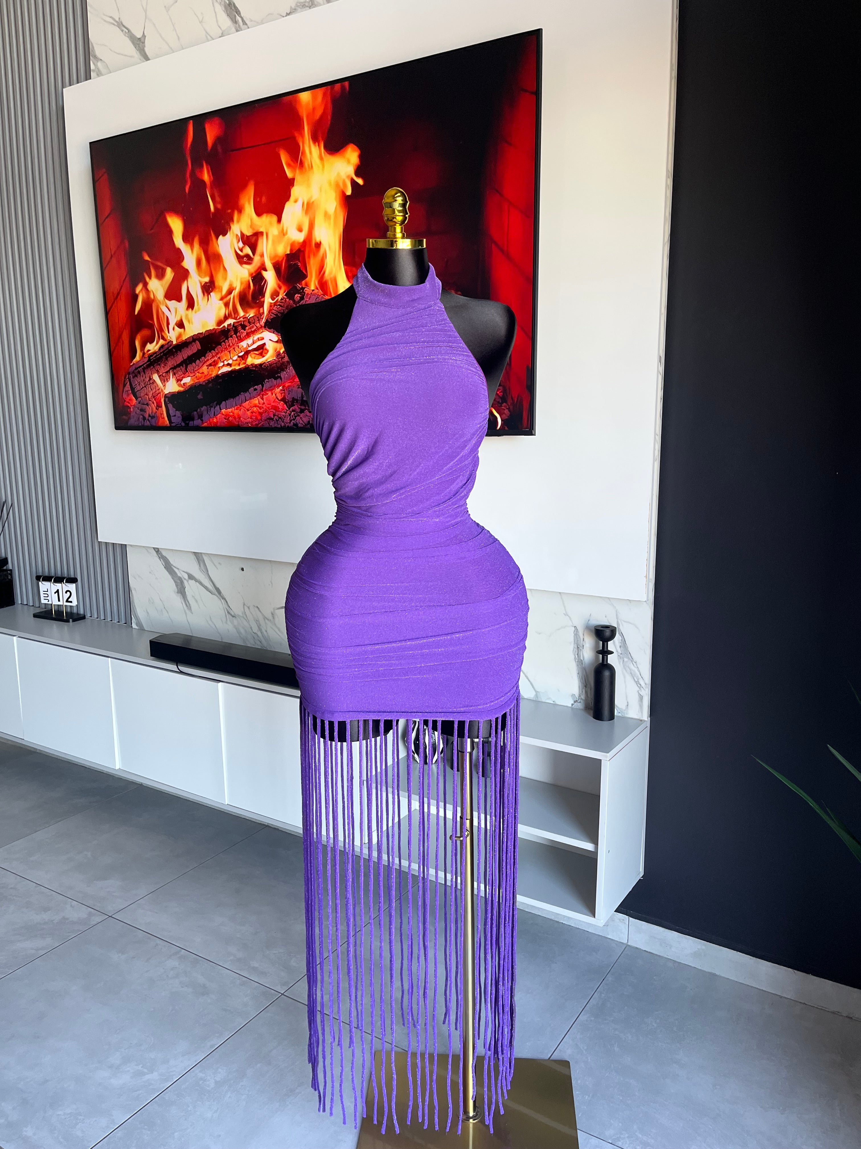 Gizelle Fringe Mini Dress