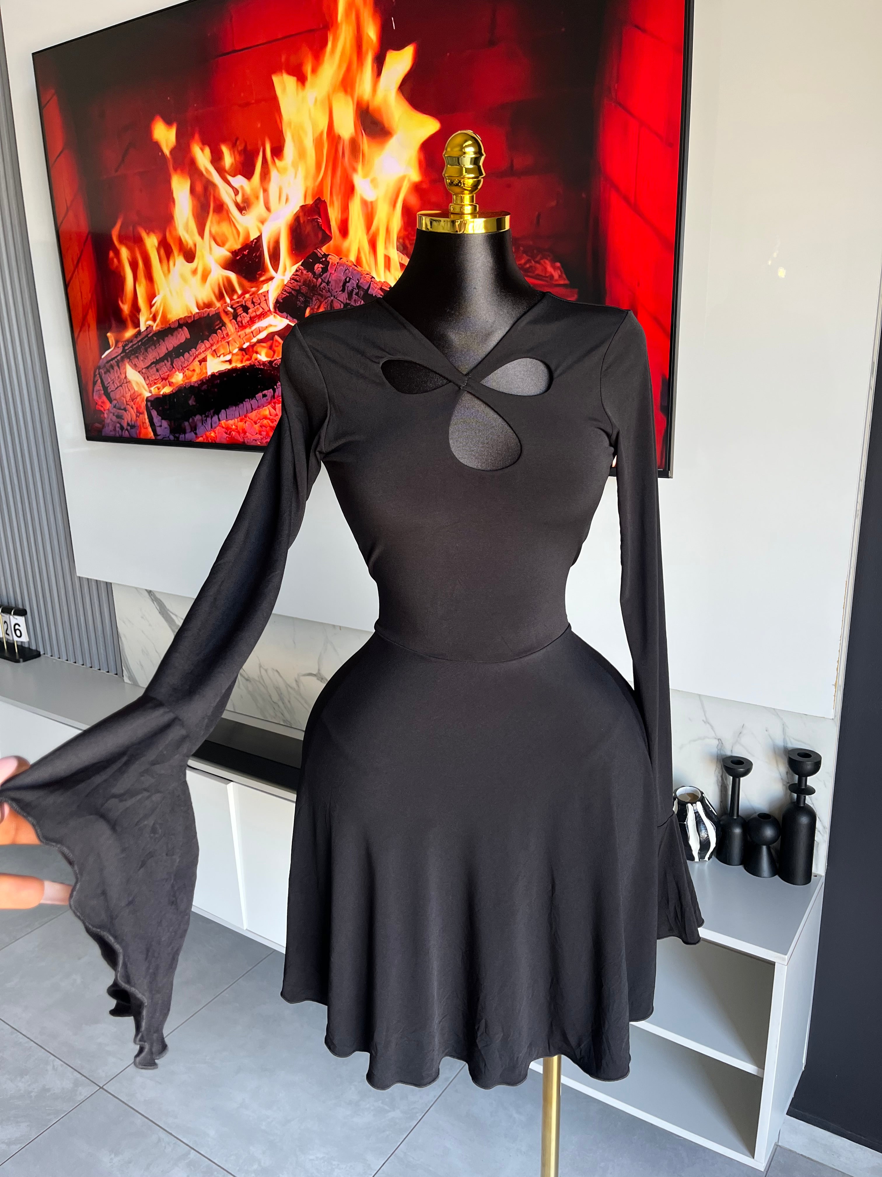 Grace Black Mini Dress