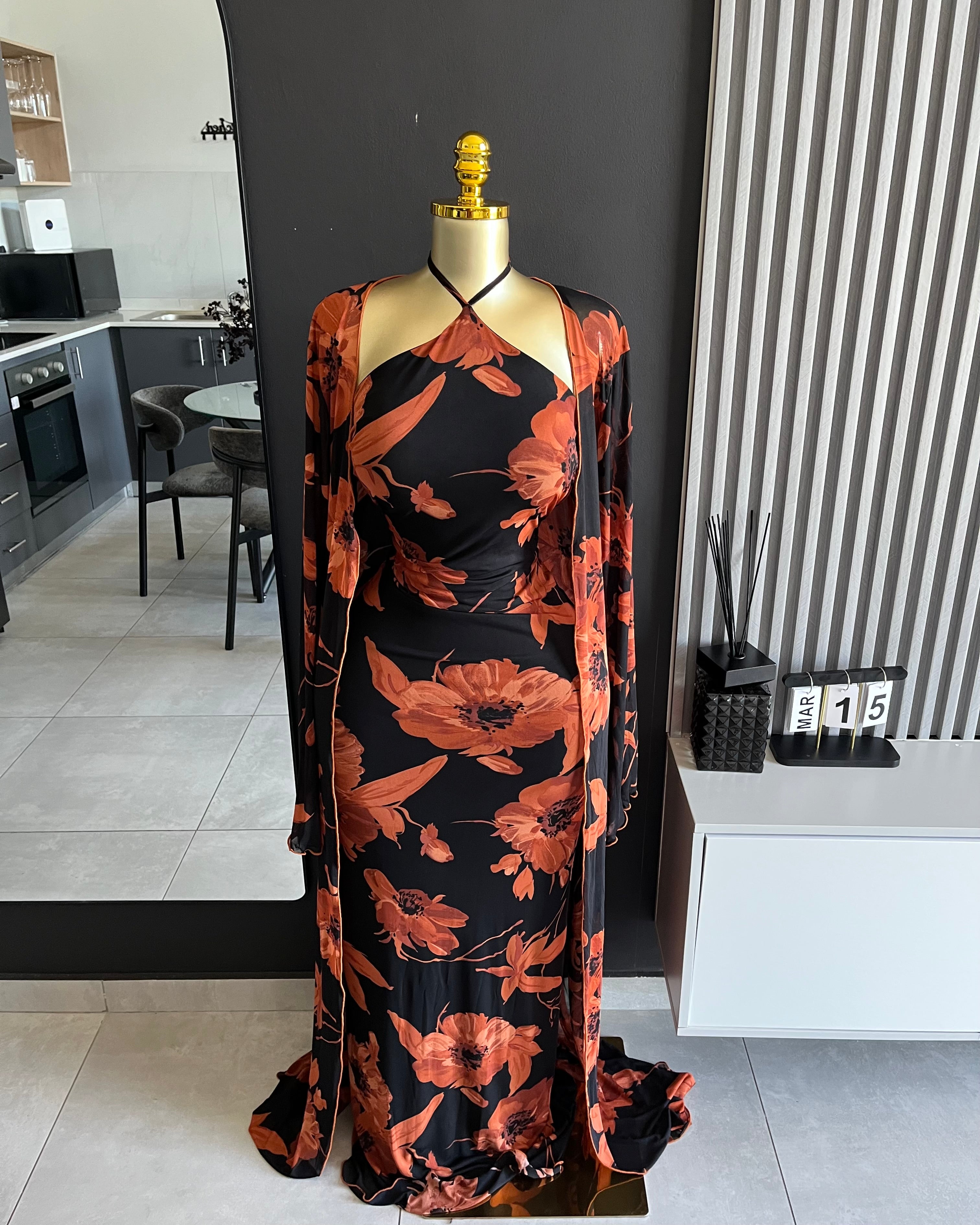 Aurelia Floral Mesh Maxi Dress