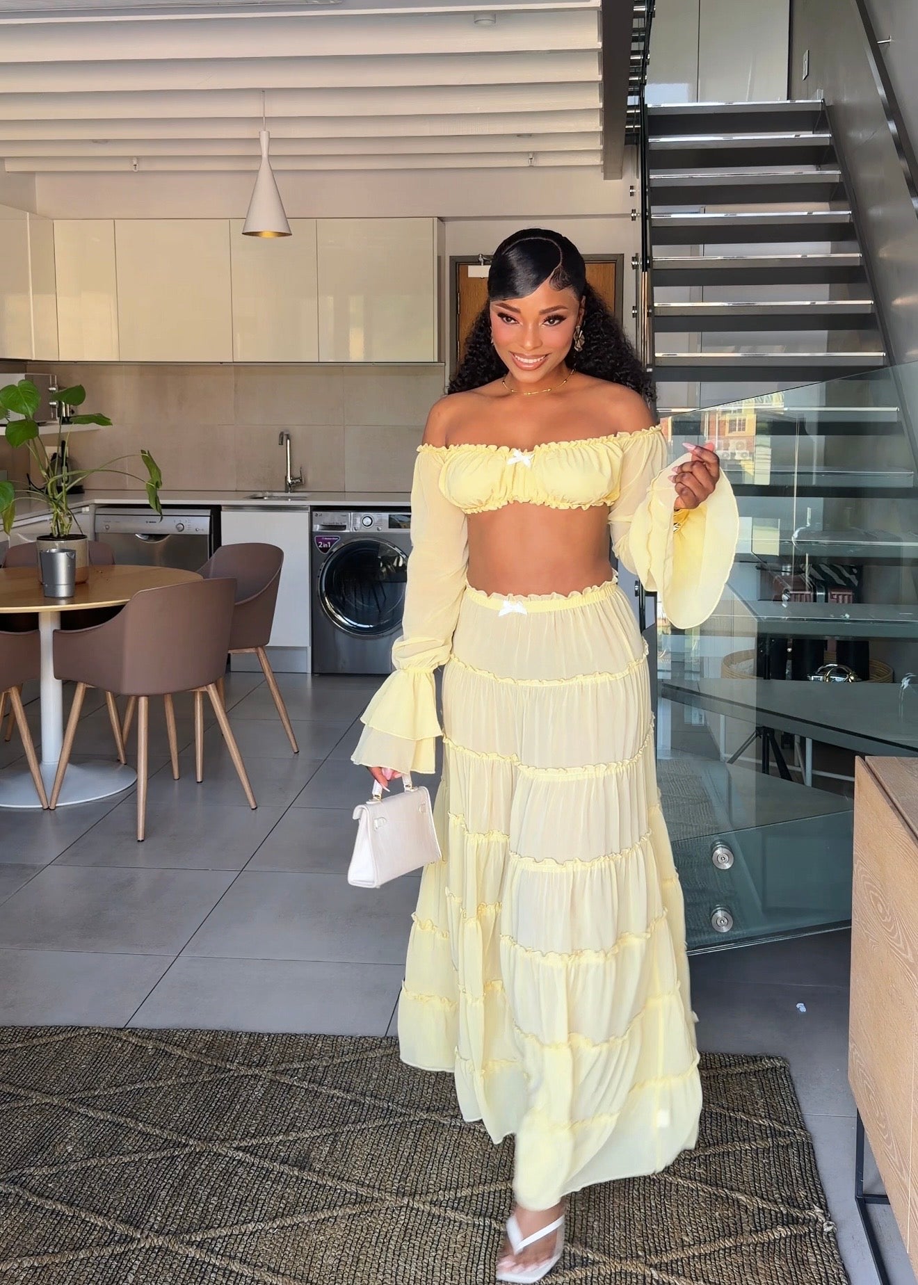 Isla Ivory Two-Piece Maxi Set