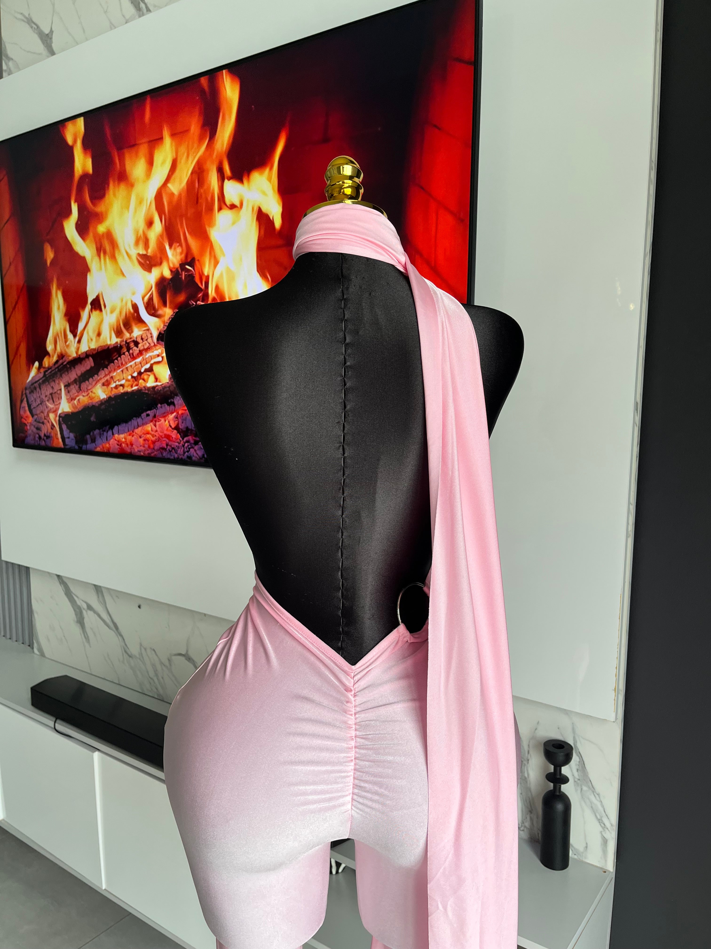 Amalia Halter Capri Jumpsuit