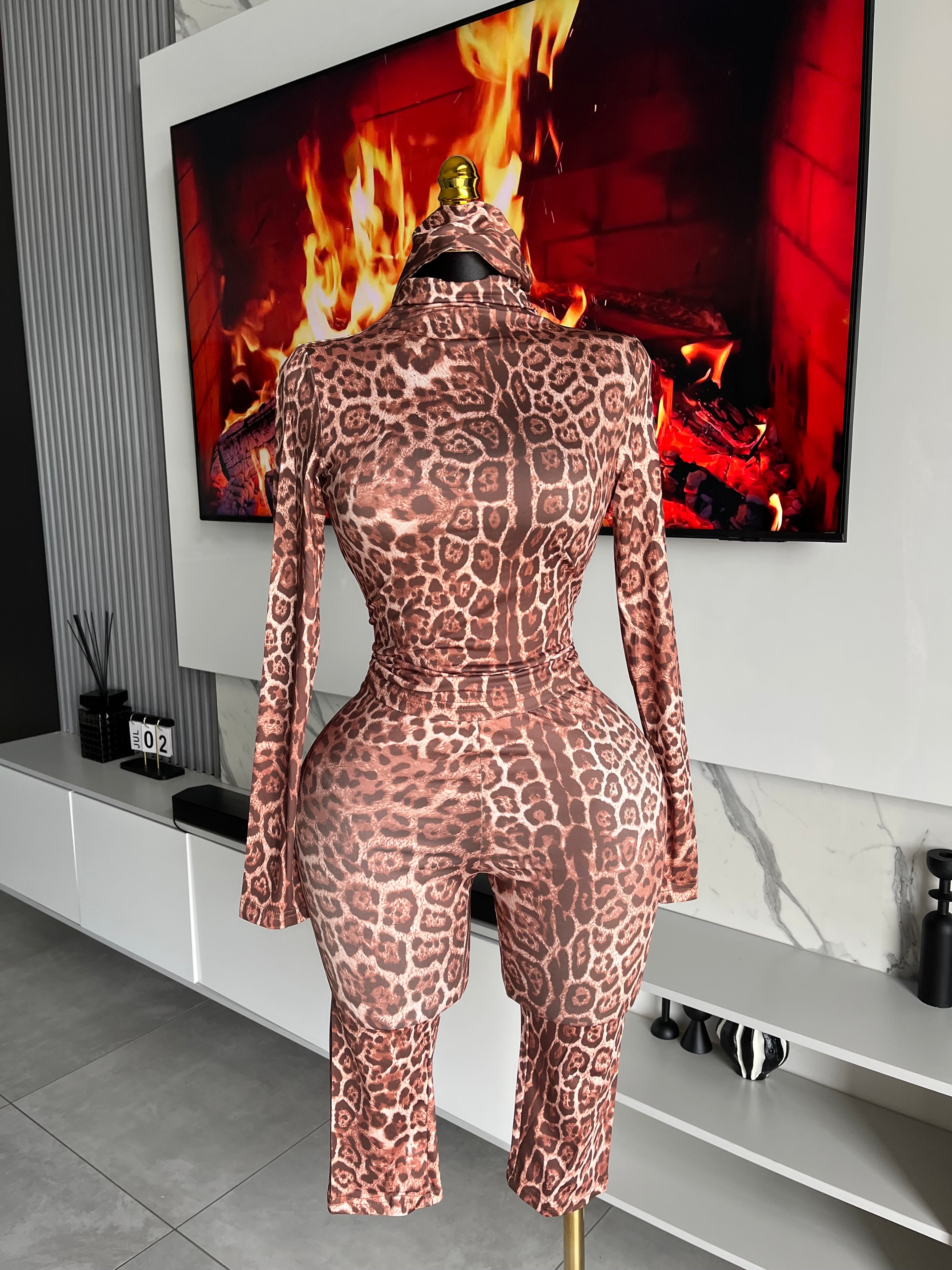 Delilah Leopard Print Pant Set