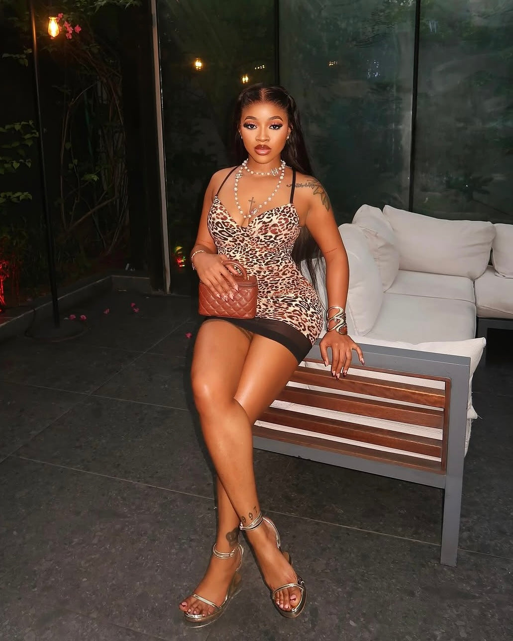 Savannah Leopard Mini Dress