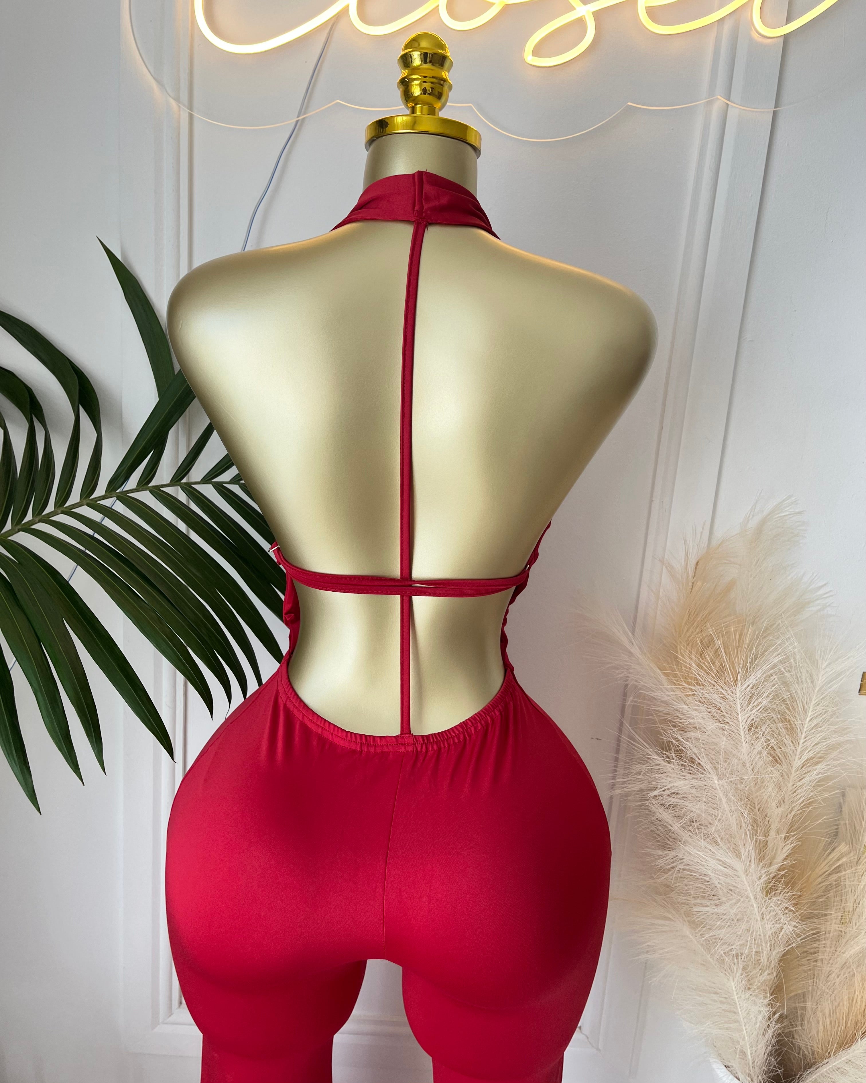 The Sienna Cutout Halter Jumpsuit
