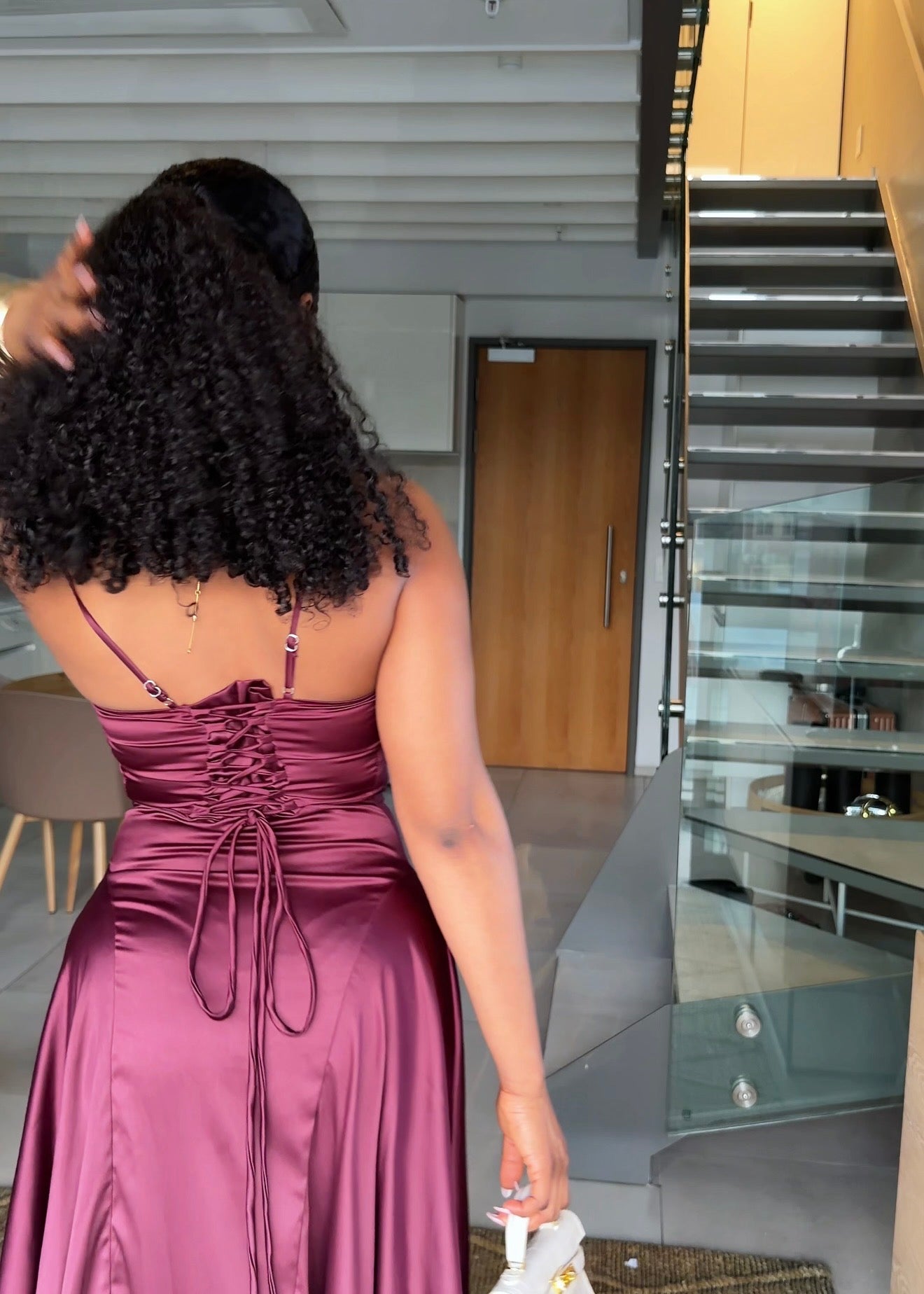 Vivienne Satin Corset Maxi Dress