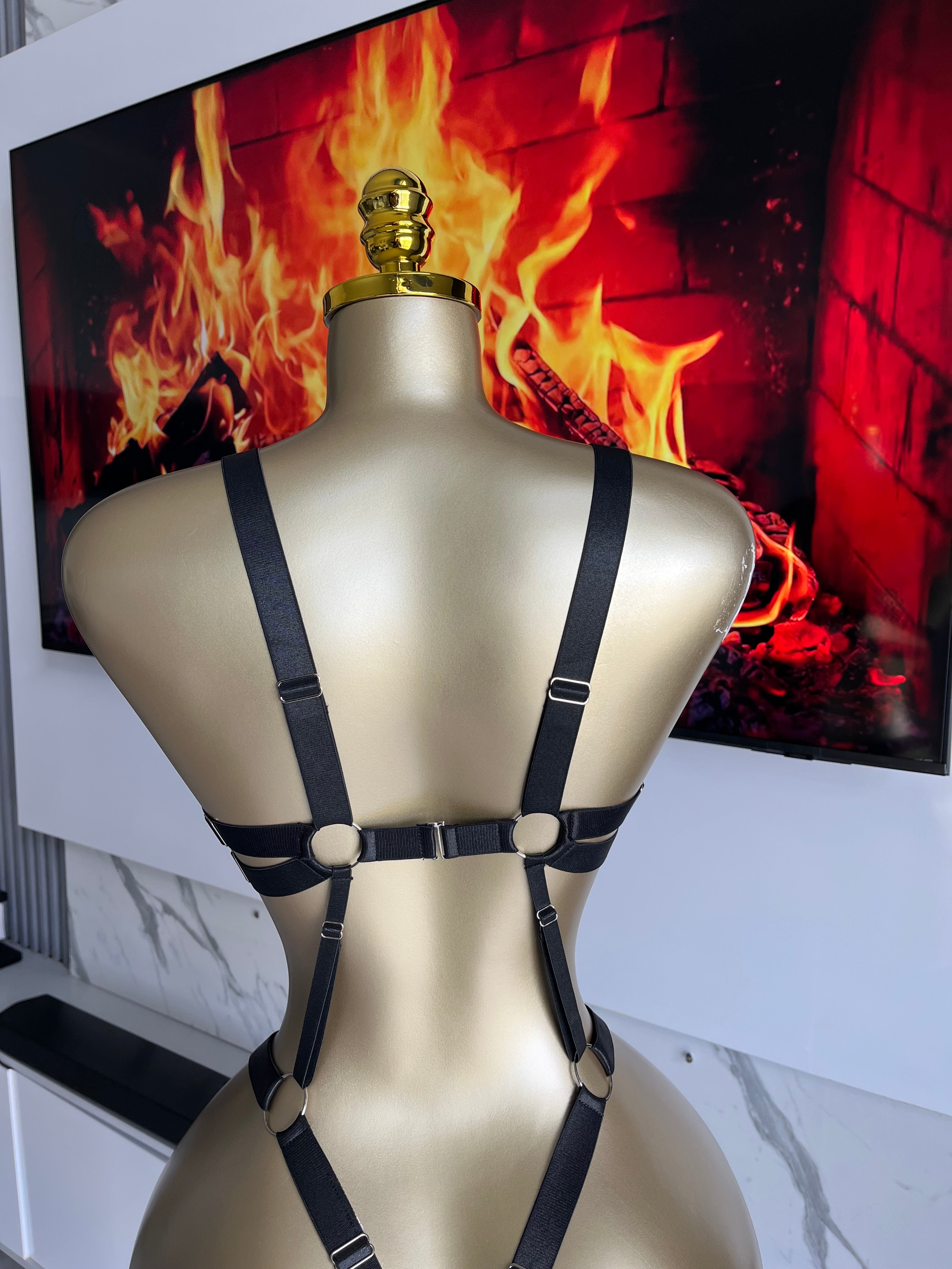 Sinful Red Strap Lingerie Bodysuit